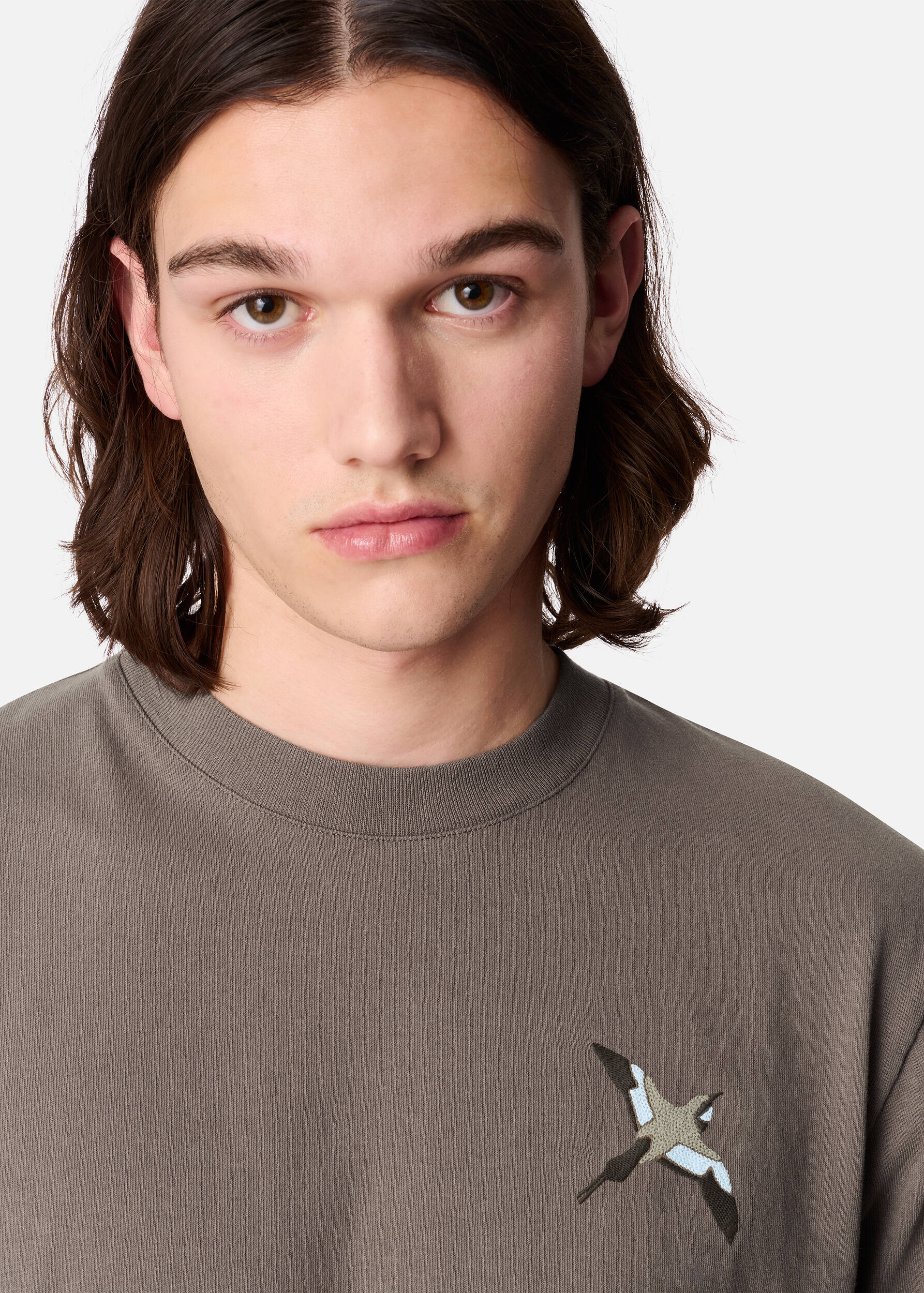 Micro Bee Bird T-Shirt - Coffee Brown