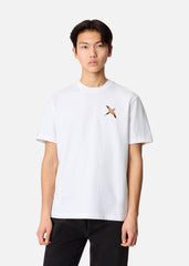 Micro Bee Bird T-Shirt - White/Orange