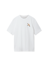 Micro Bee Bird T-Shirt - White/Orange