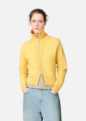 Verve Zip-Up Cardigan - Yellow