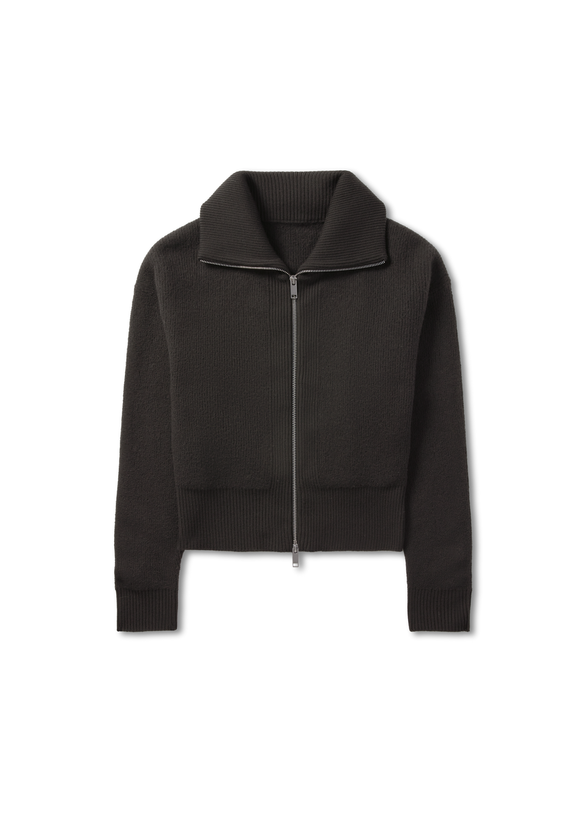 Verve Zip-Up Cardigan - Dark Grey