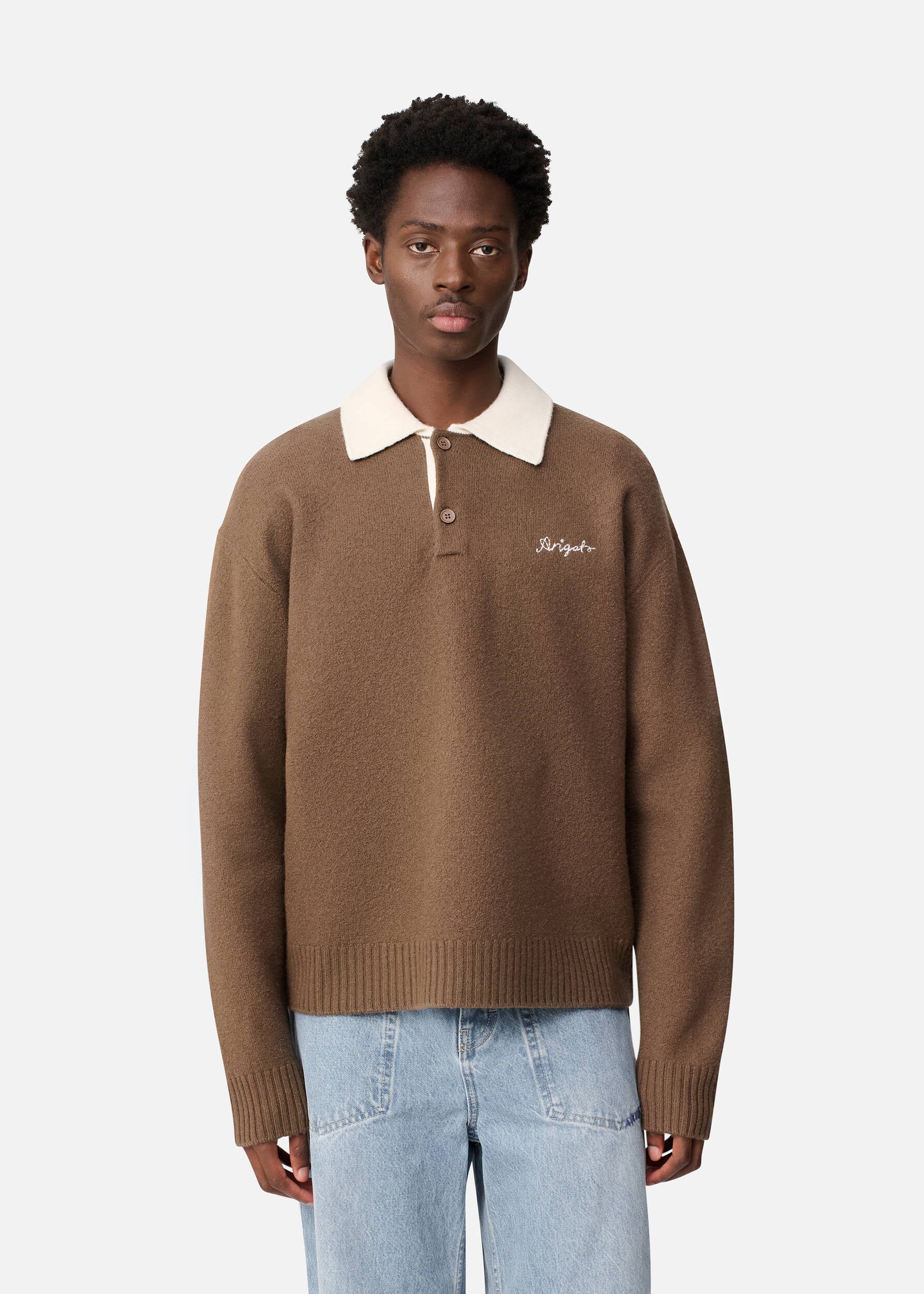 Sonny Polo Sweater - Mid Brown