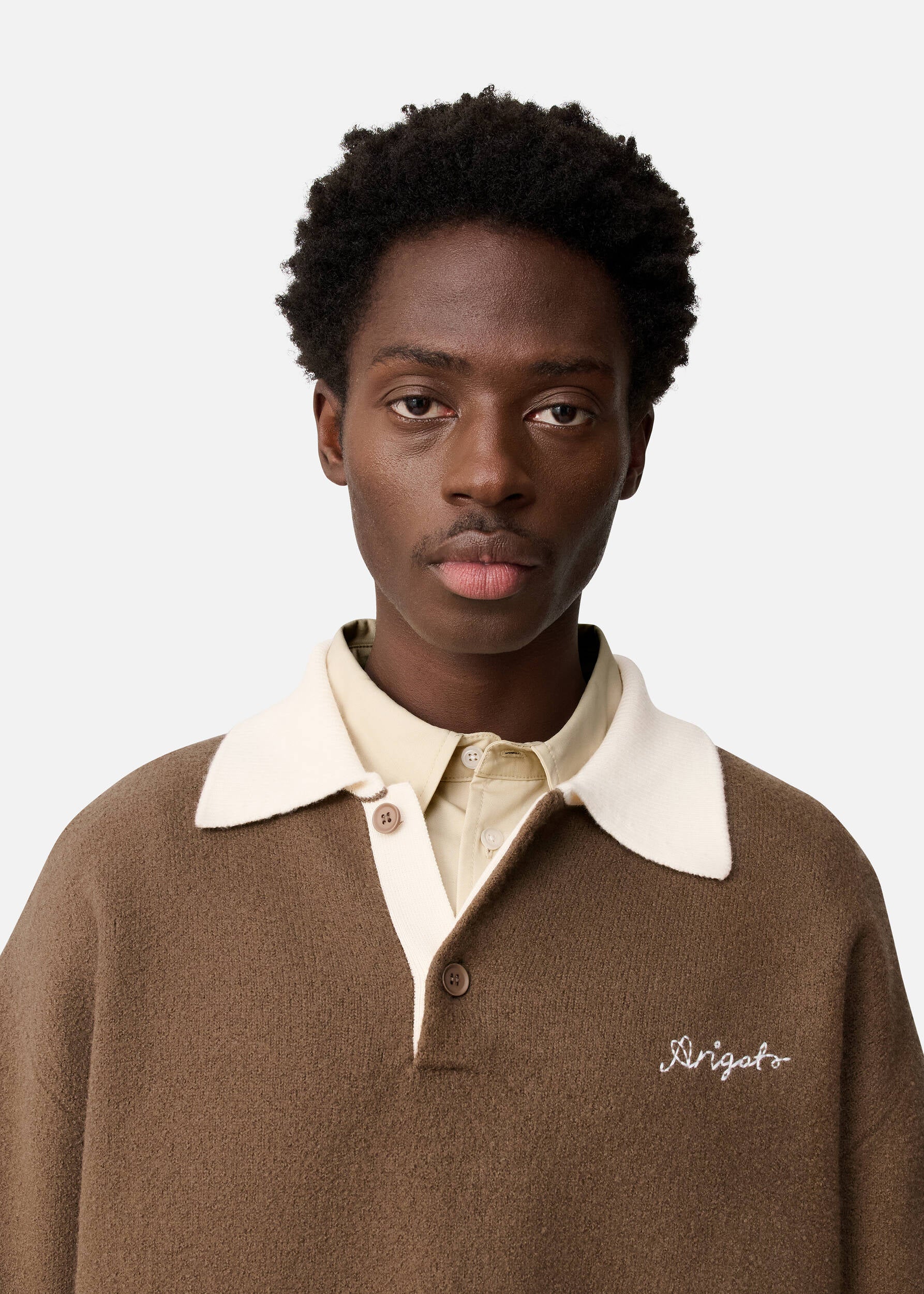 Sonny Polo Sweater - Mid Brown