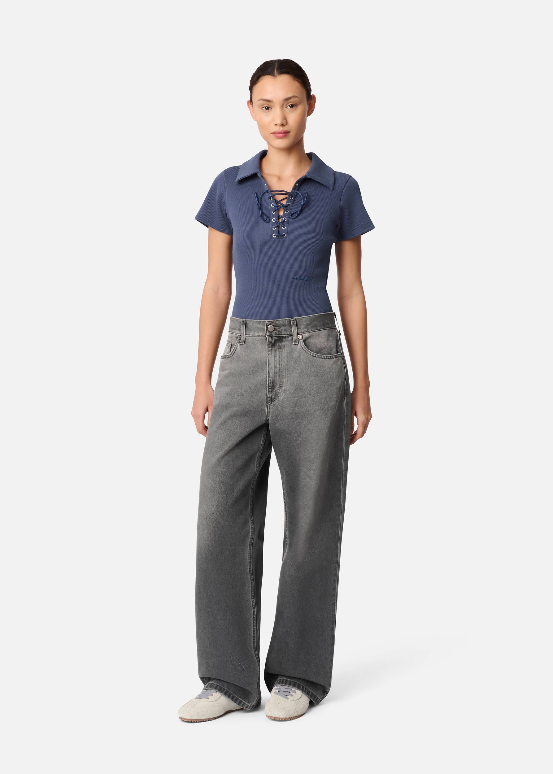 Lidia Straight Jeans - Grey