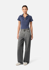 Lidia Straight Jeans - Grey