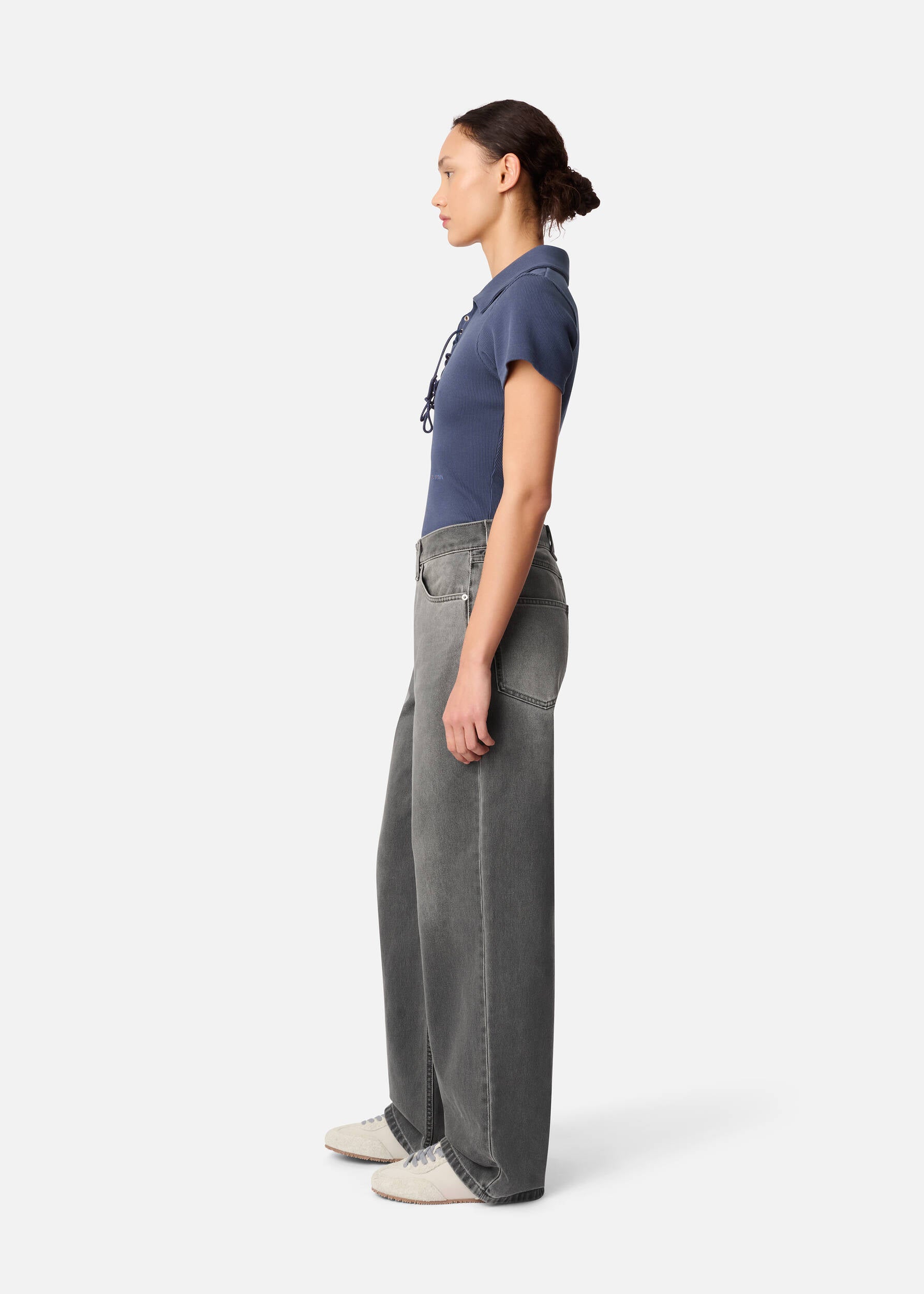 Lidia Straight Jeans - Grey