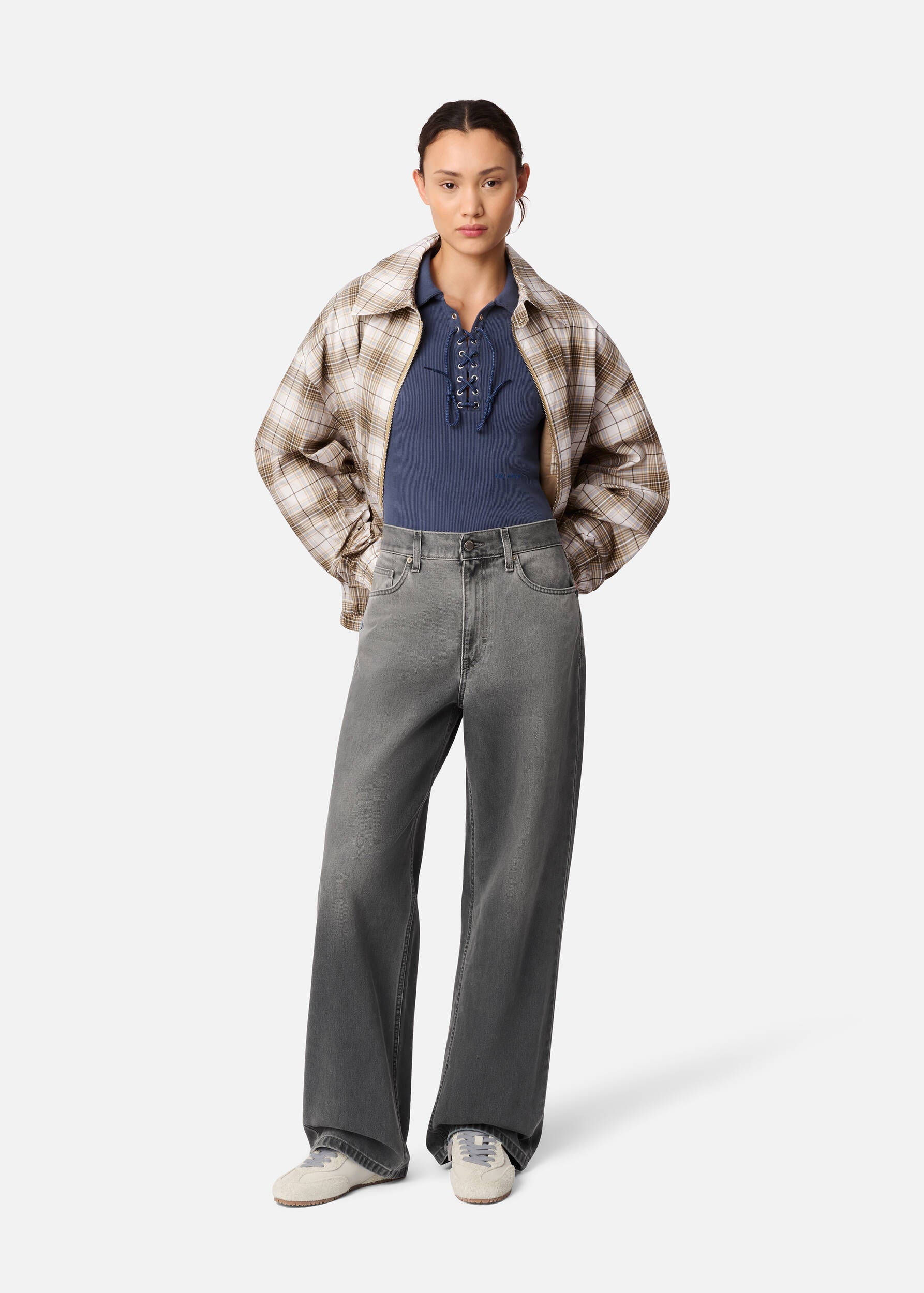 Lidia Straight Jeans - Grey