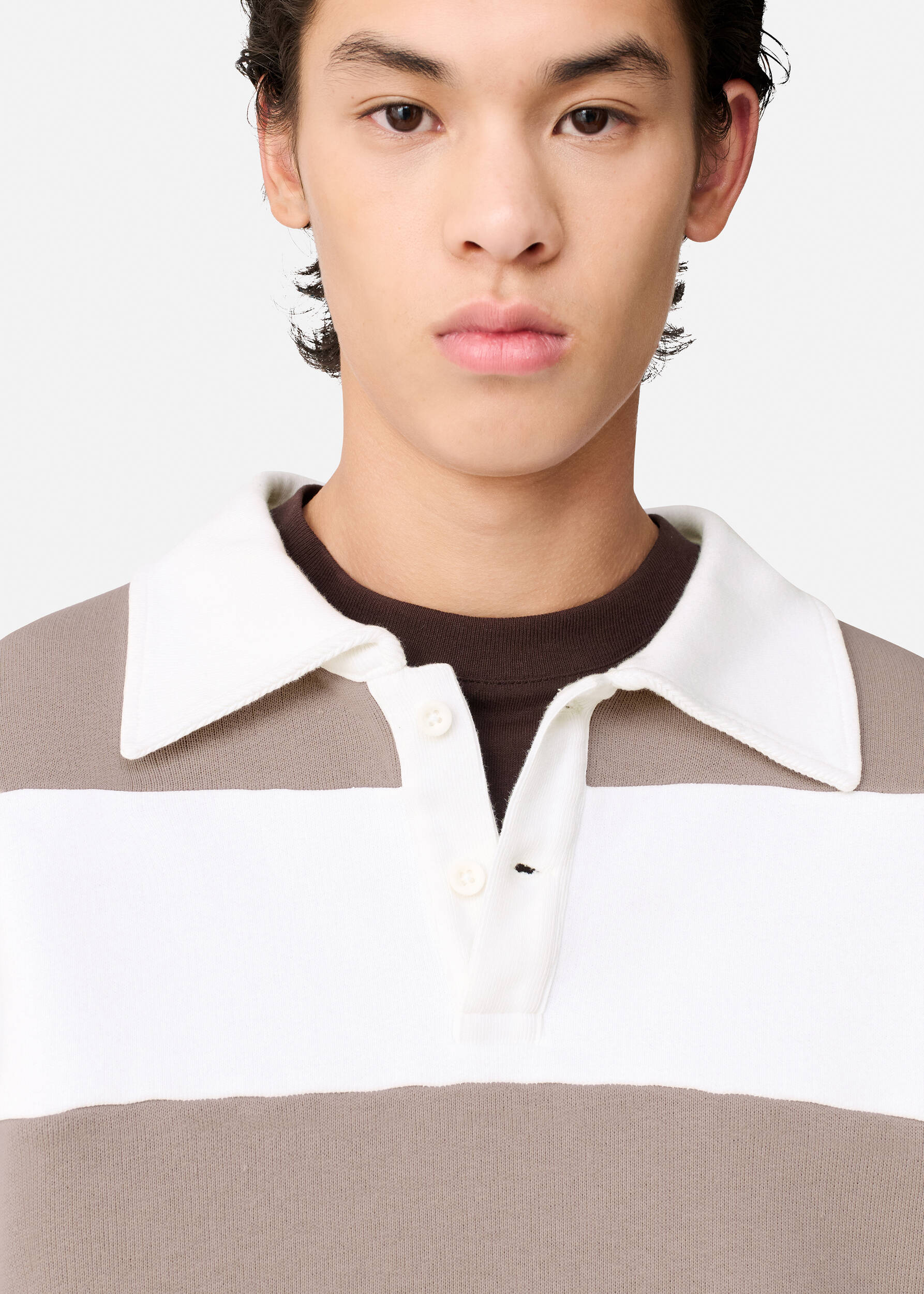 Shift Striped Sweatshirt - White/Stone