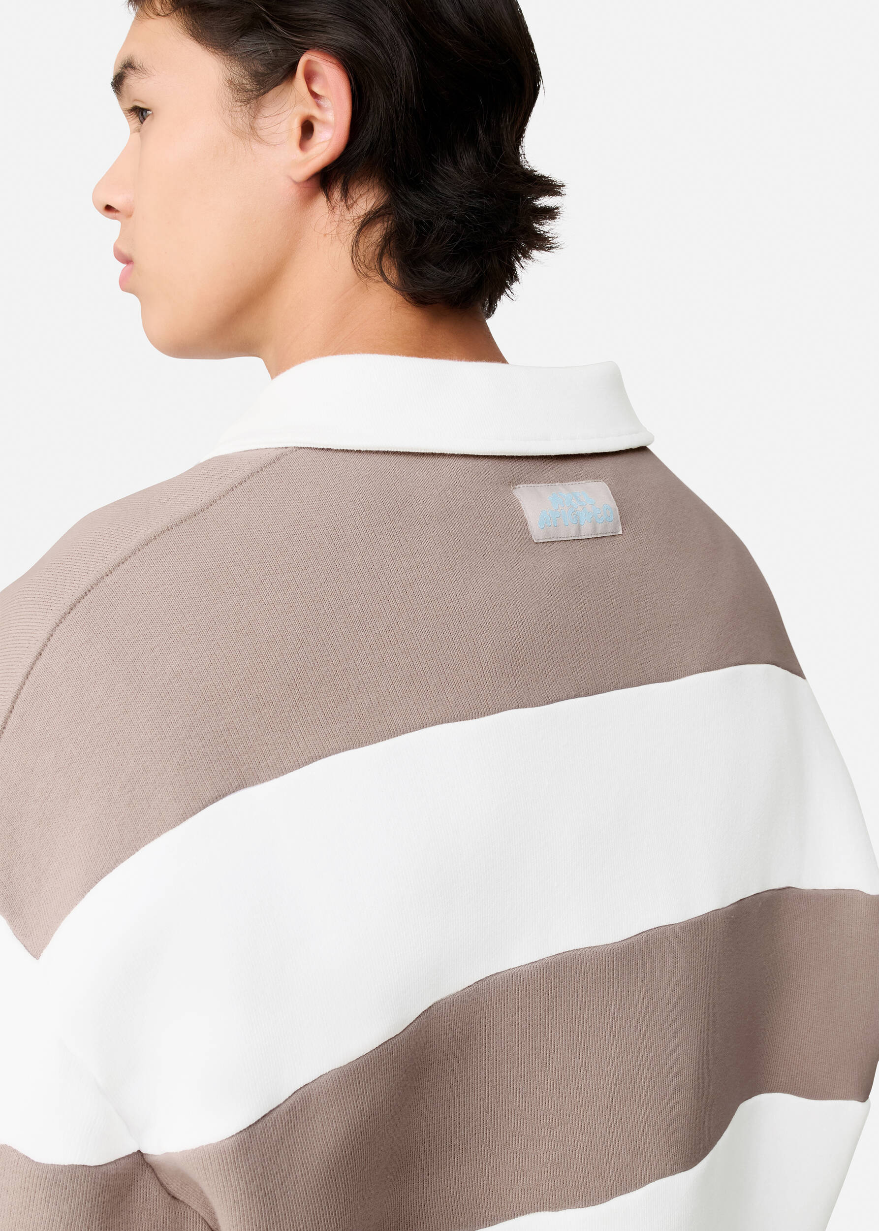 Shift Striped Sweatshirt - White/Stone