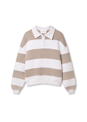 Shift Striped Sweatshirt - White/Stone