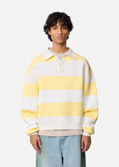 Shift Striped Sweatshirt - White/Light Yellow