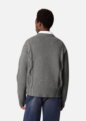 Beam Cable-Knit Sweater - Grey
