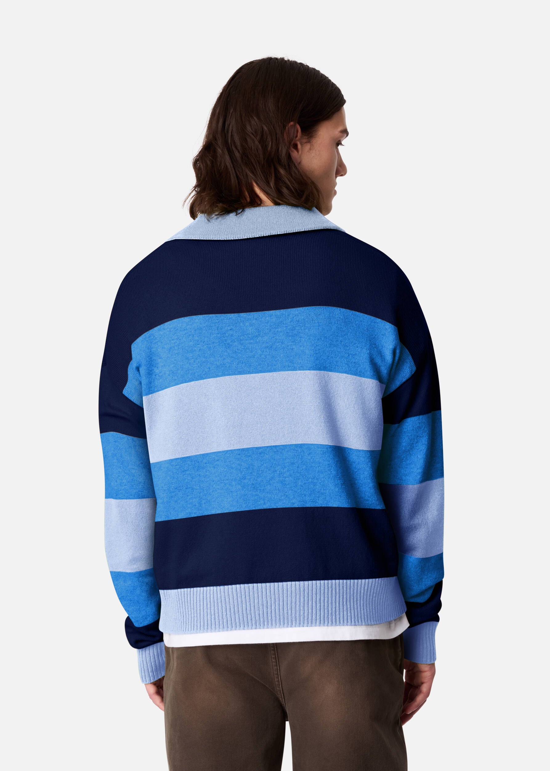 Marine Polo Sweater - Blue