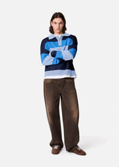 Marine Polo Sweater - Blue