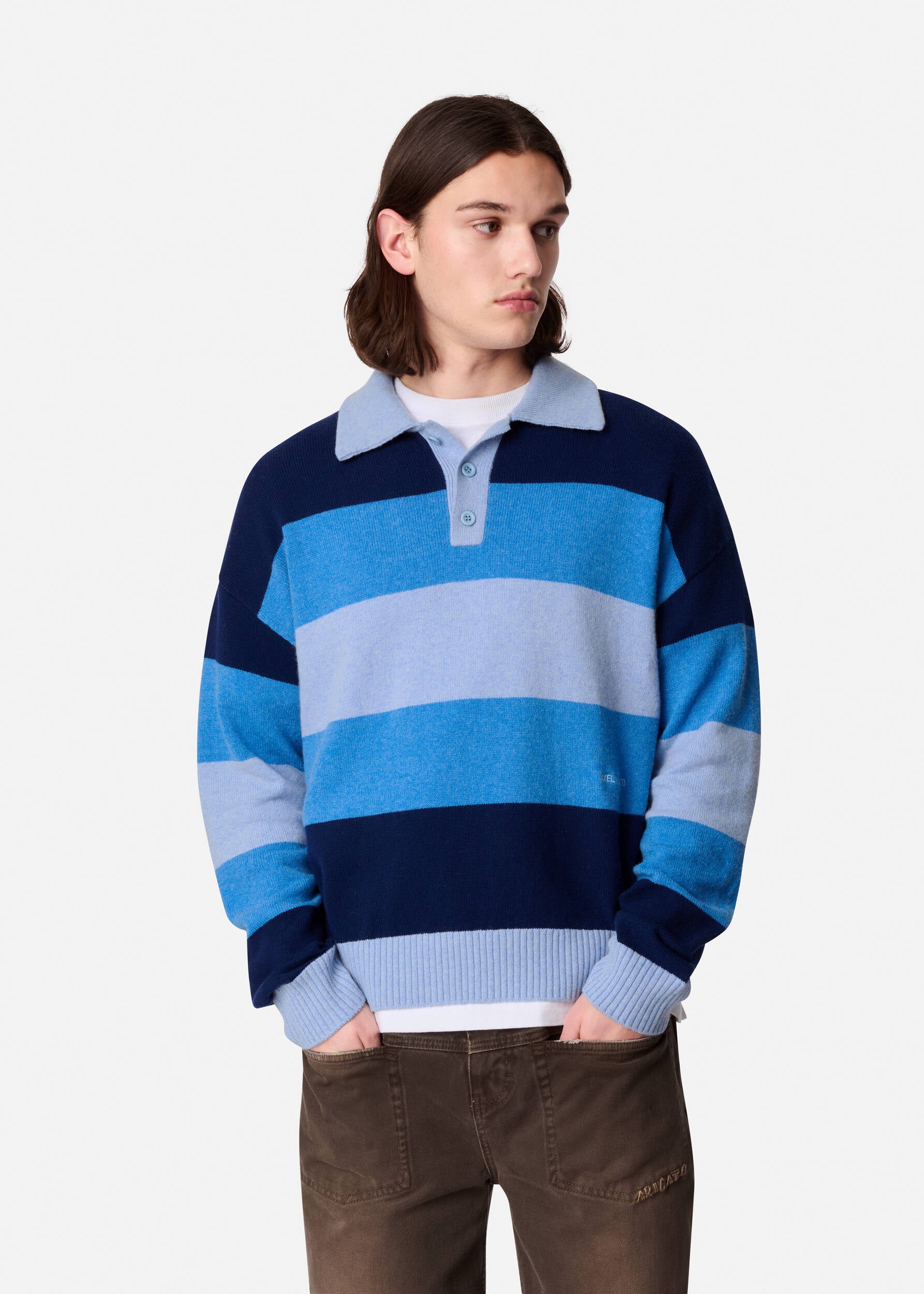 Marine Polo Sweater - Blue