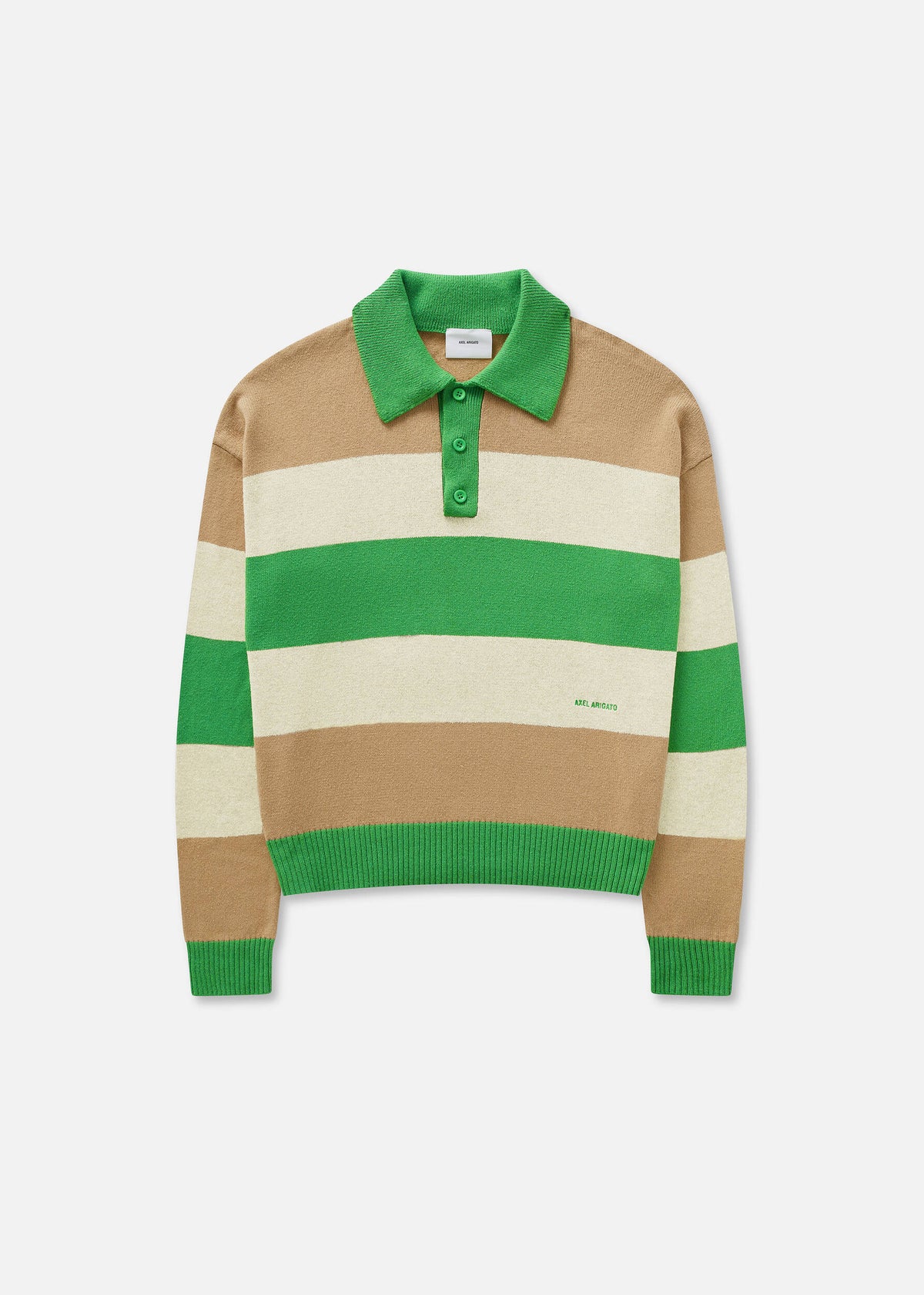 Marine Polo Sweater - Green/Beige