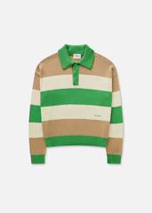 Marine Polo Sweater - Green/Beige