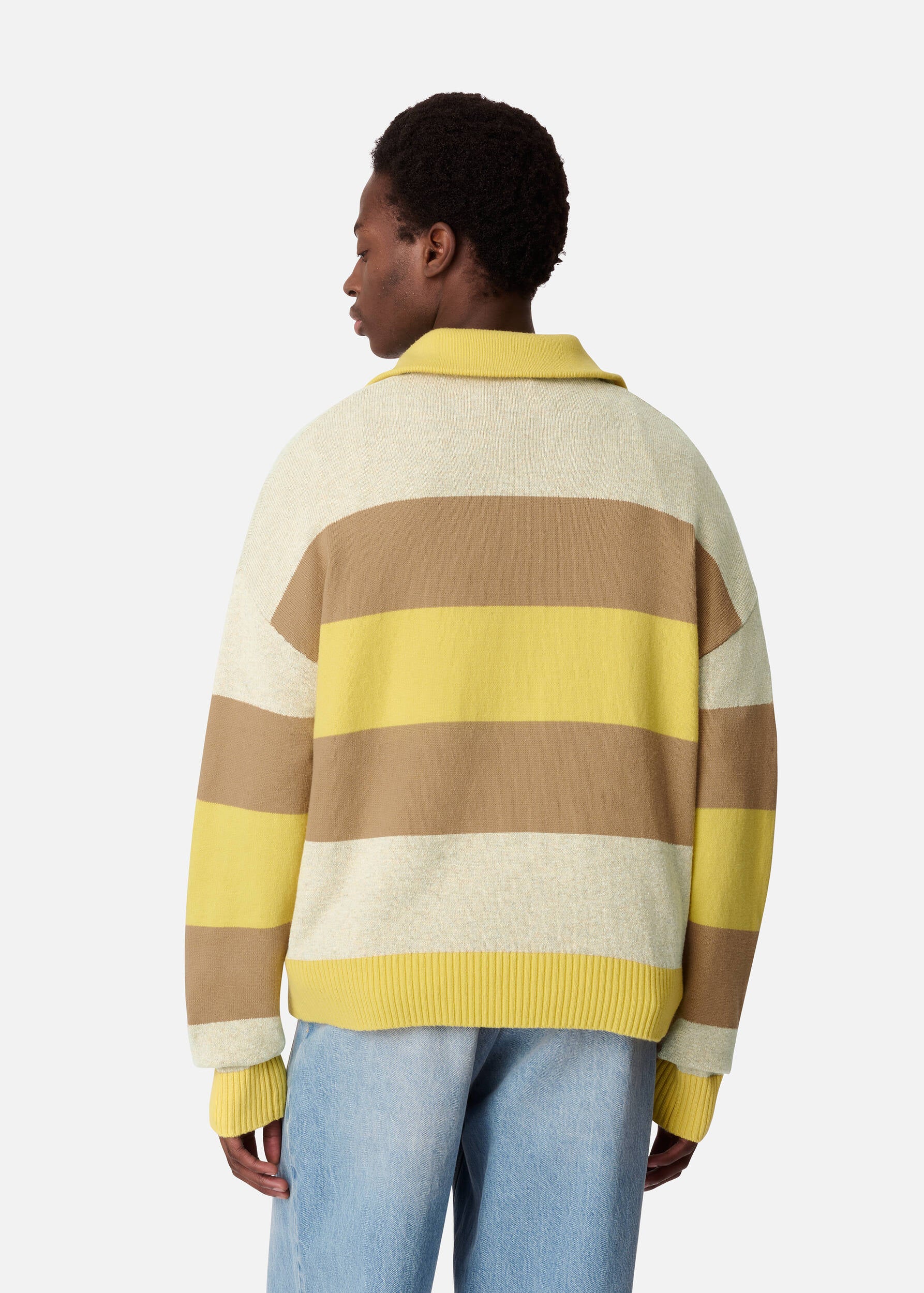 Marine Polo Sweater - Yellow/Beige