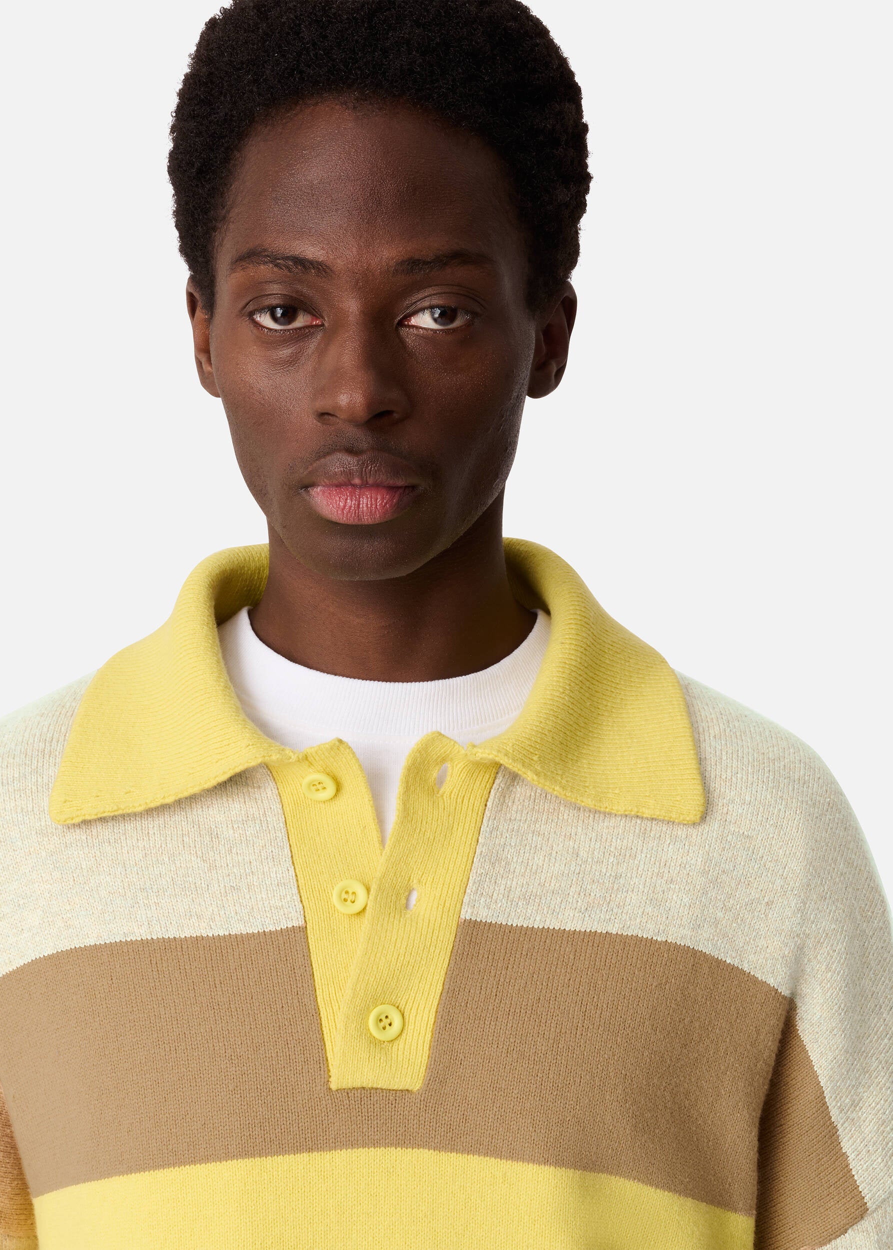 Marine Polo Sweater - Yellow/Beige