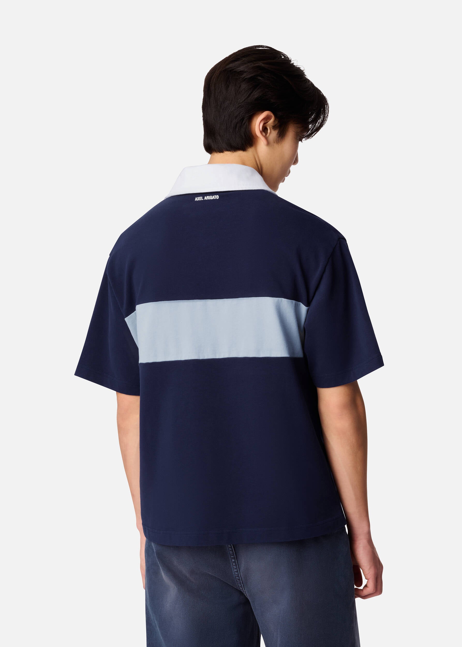 Brook Polo Shirt - Navy/Stone Blue