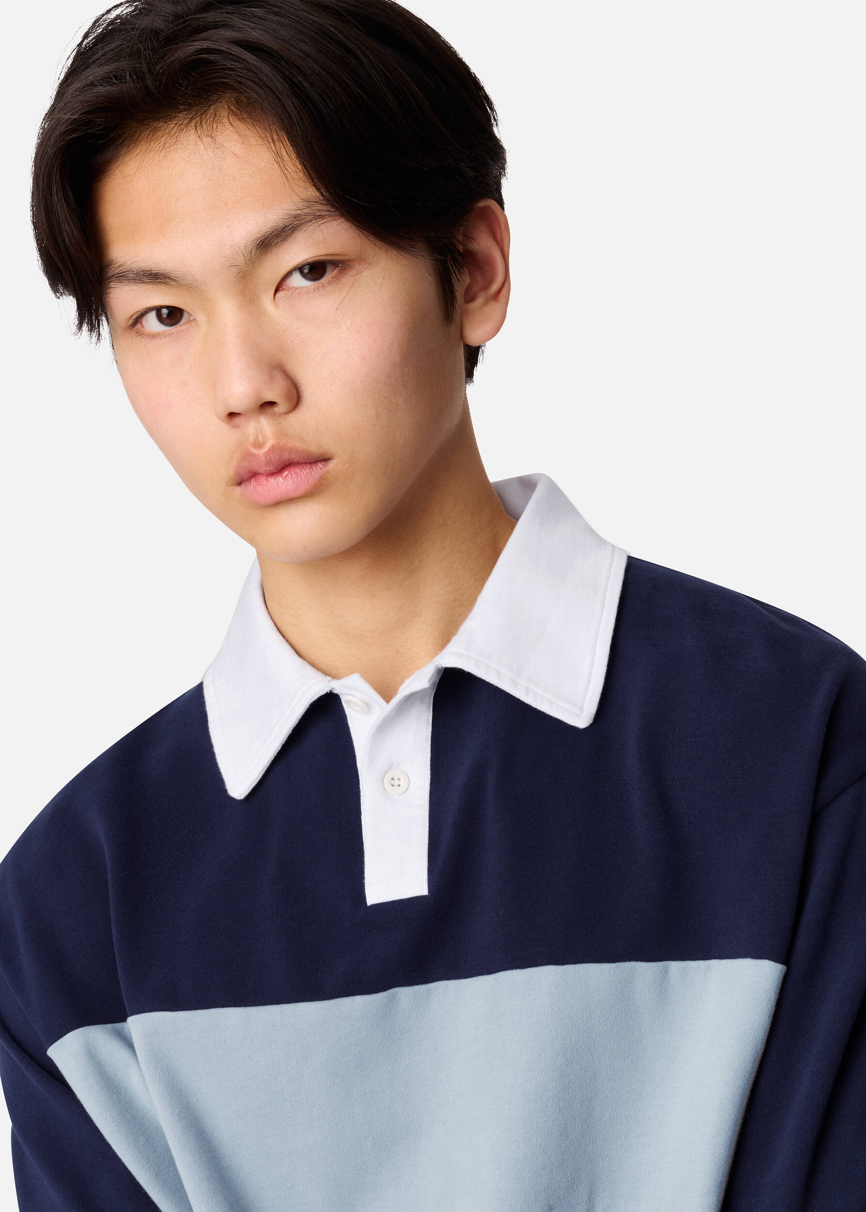 Brook Polo Shirt - Navy/Stone Blue