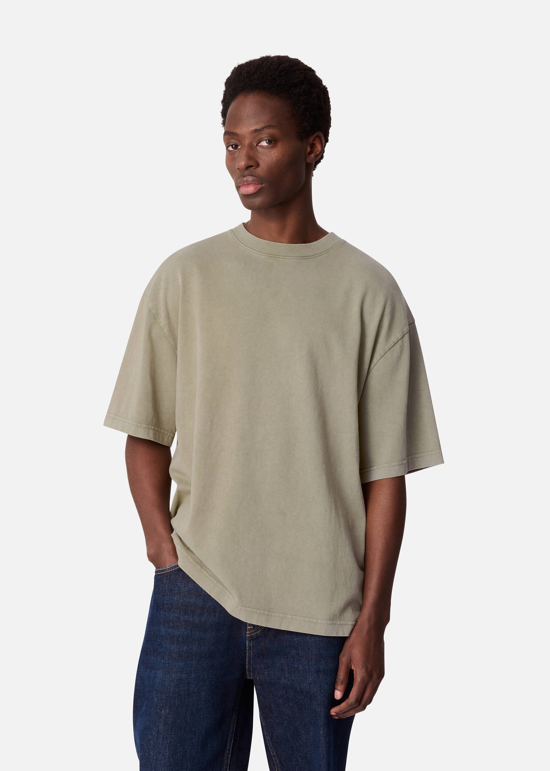 Hayden Reverse T-Shirt - Olive Green