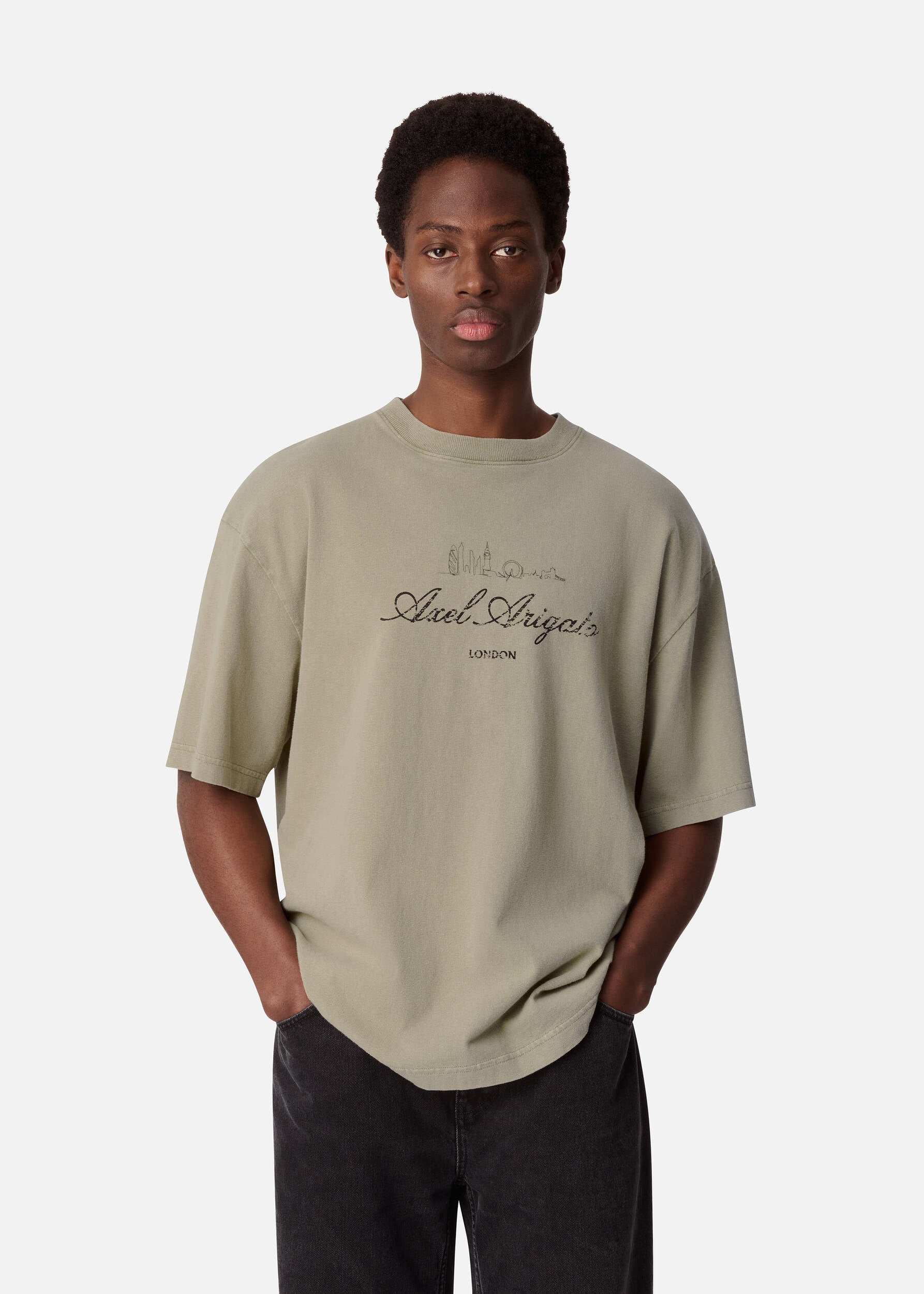 LDN Washed Sky T-Shirt - Olive Green