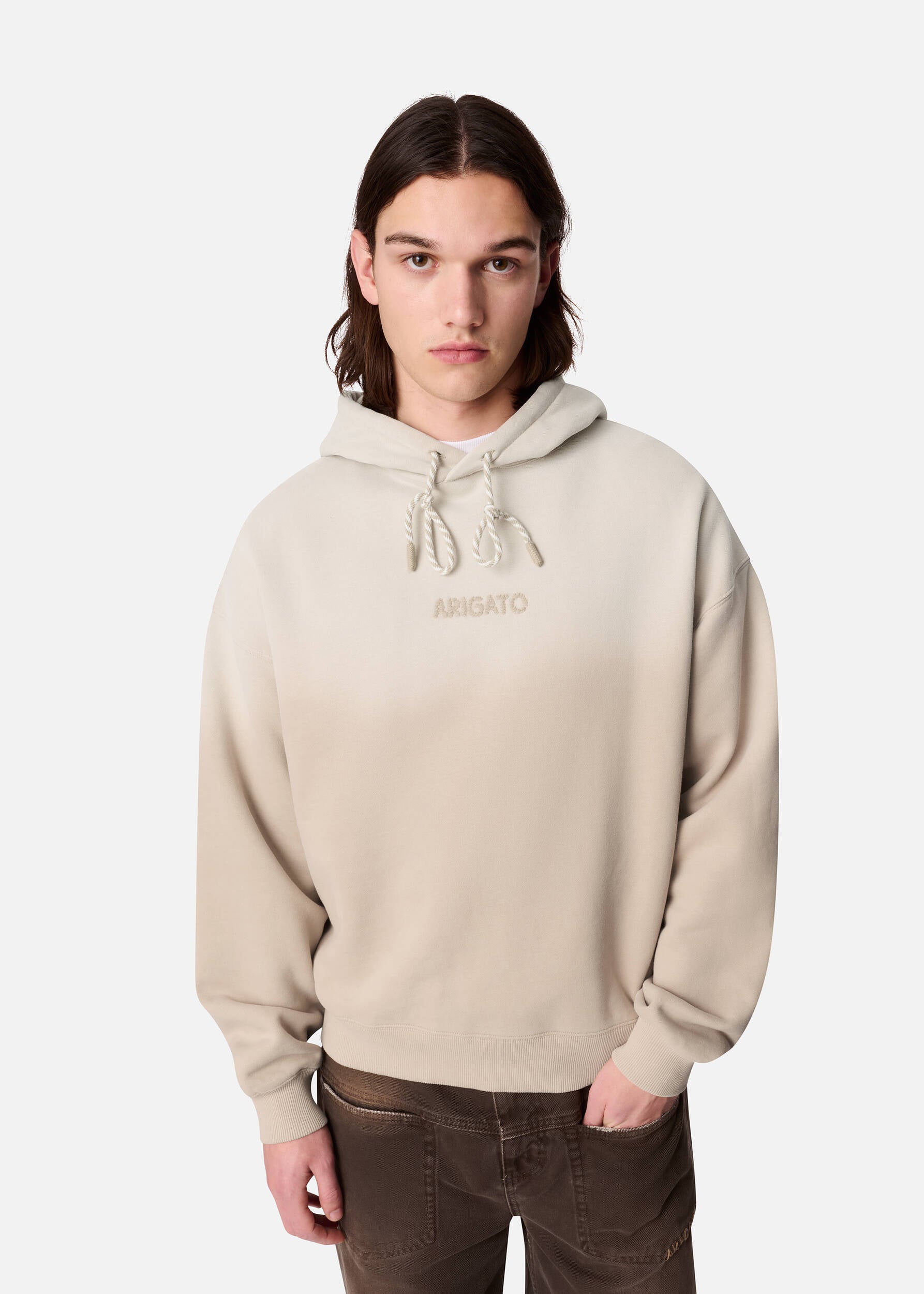 Gens Washed Hoodie - Dark Beige