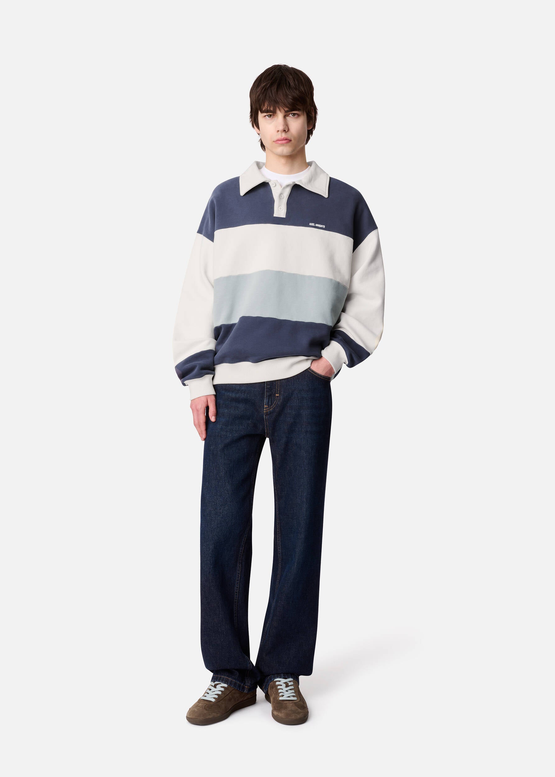 Anchor Polo Sweater - Blue