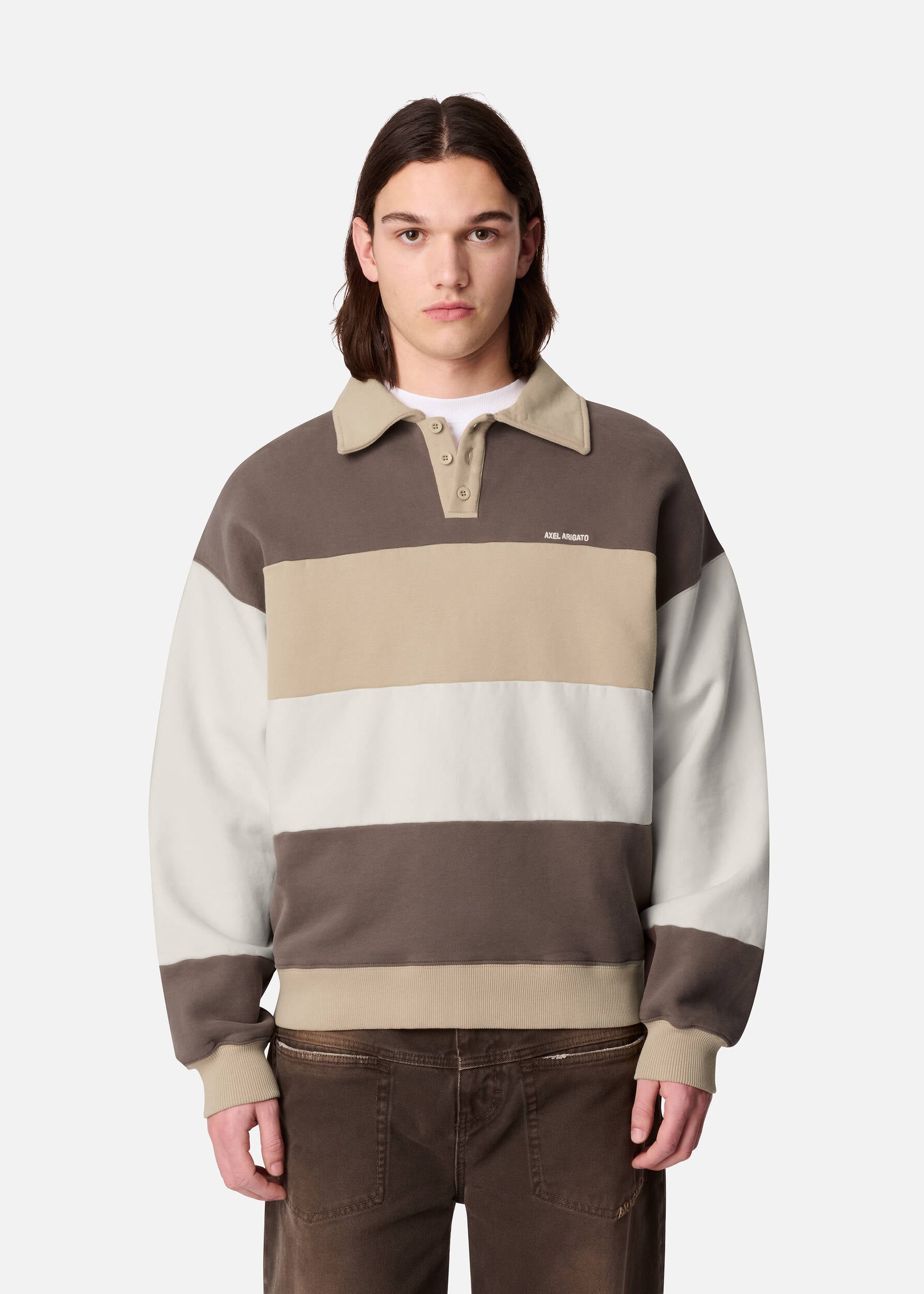Anchor Polo Sweater - Brown