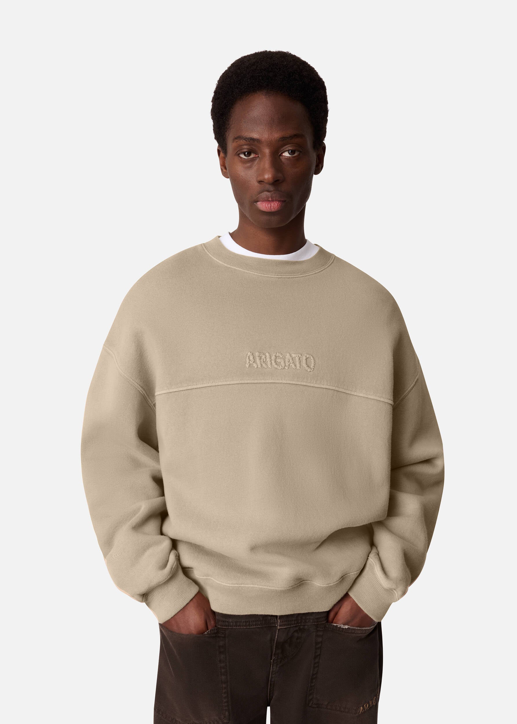 Gens Washed Sweatshirt - Dark Beige
