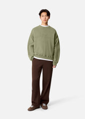 Gens Washed Sweatshirt - Olive Green