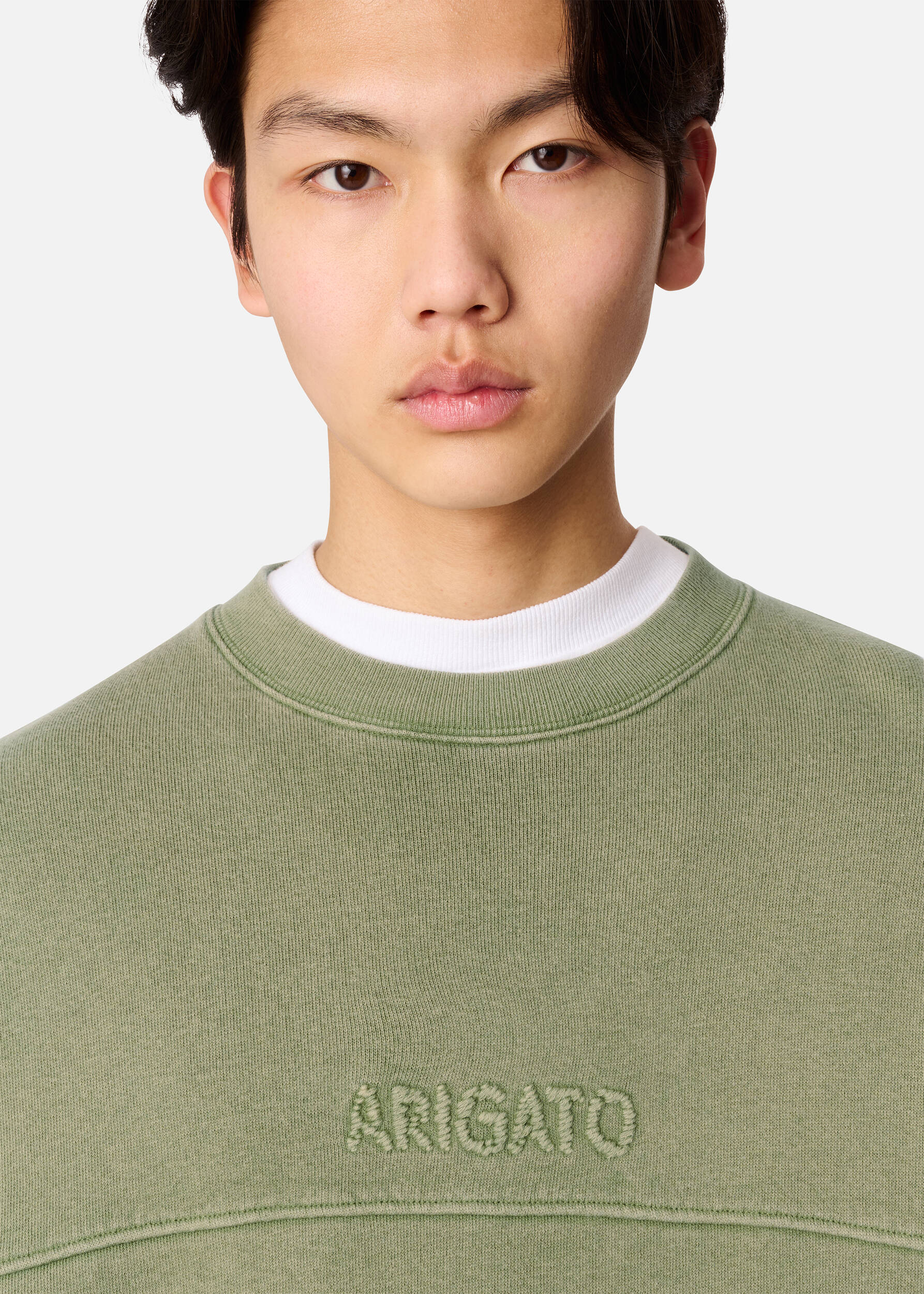 Gens Washed Sweatshirt - Olive Green