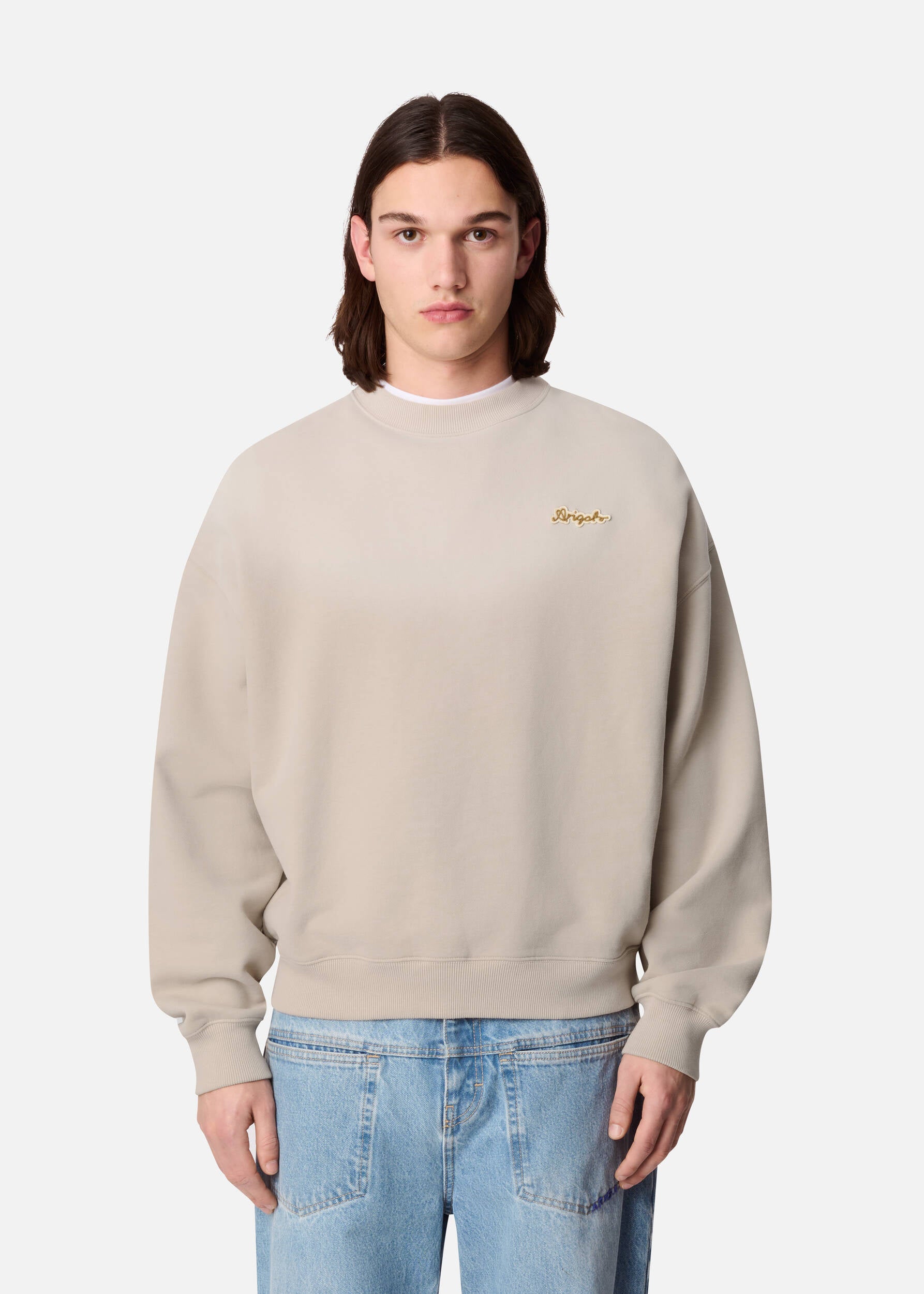 Trace Washed Sweatshirt - Dark Beige