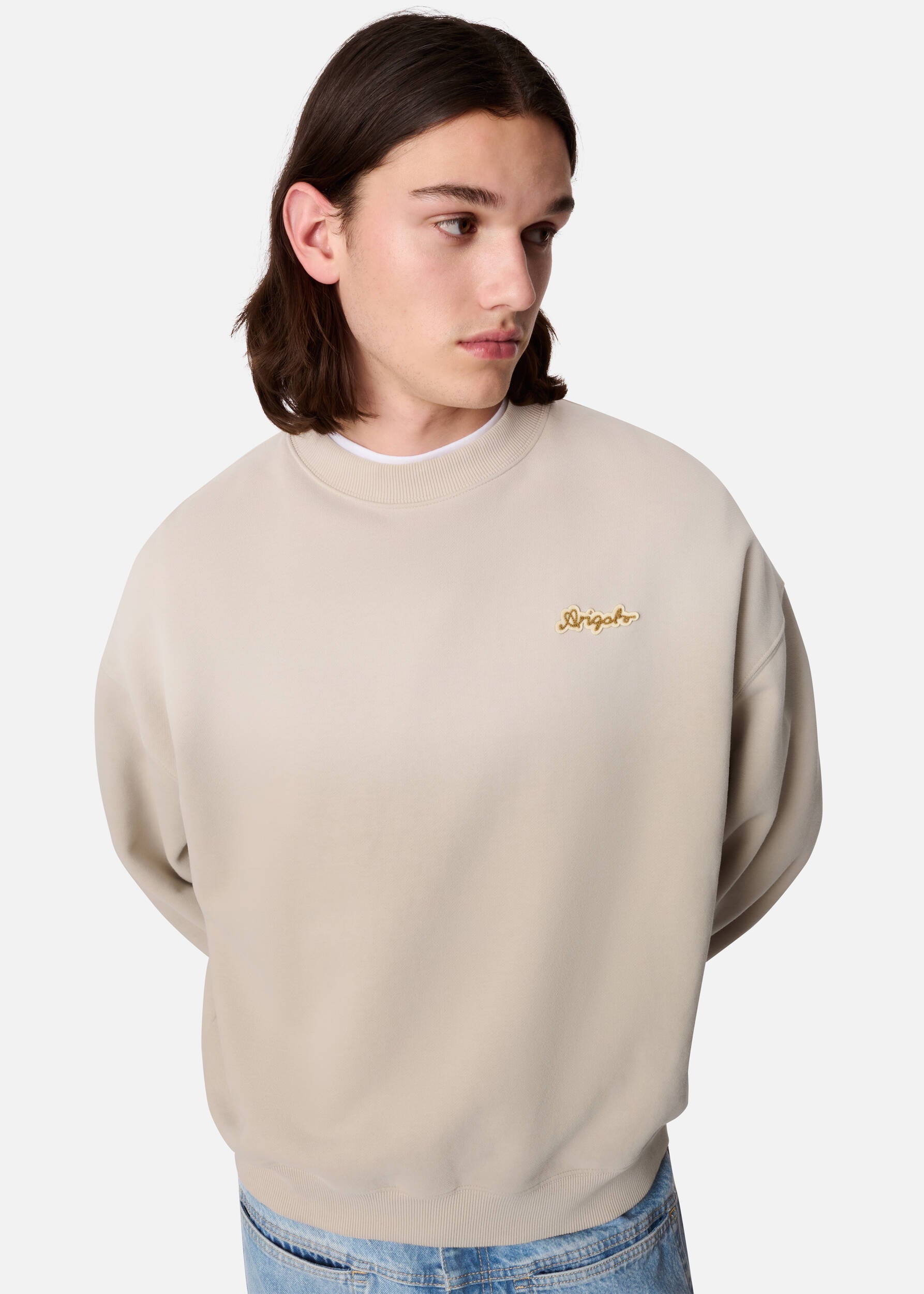Trace Washed Sweatshirt - Dark Beige