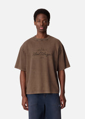 Paris Washed Sky T-Shirt - Coffee Brown