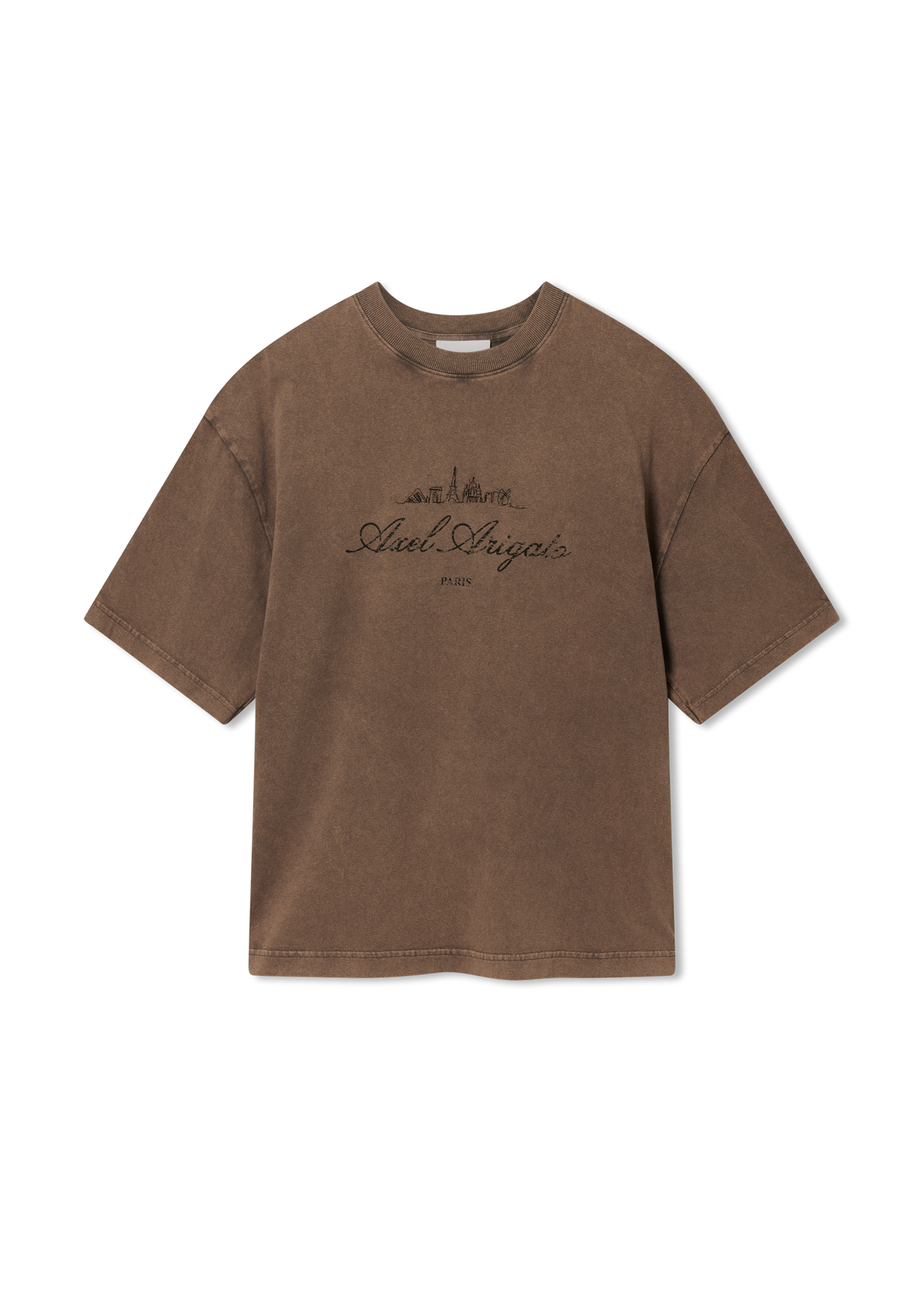 Paris Washed Sky T-Shirt - Coffee Brown