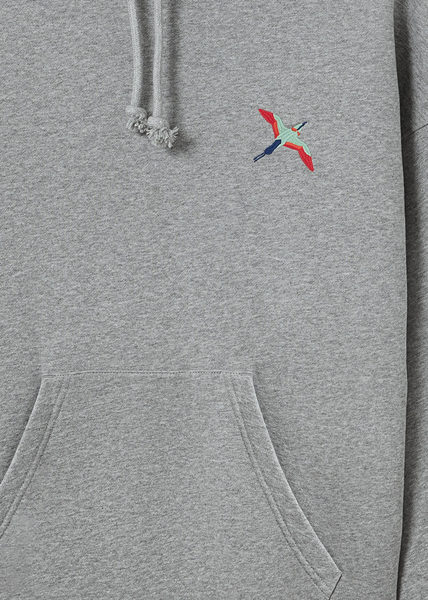 Bee Bird Hoodie - Grey Melange