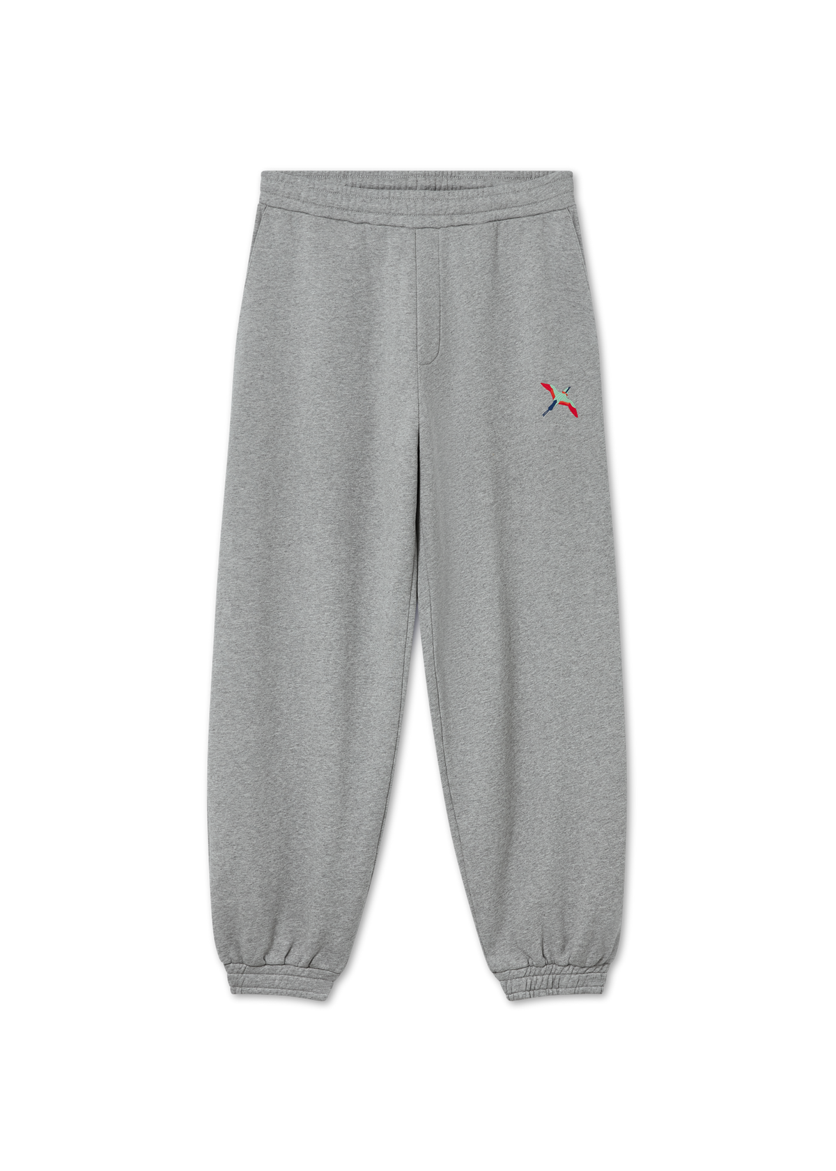 Bee Bird Sweatpants - Grey Melange