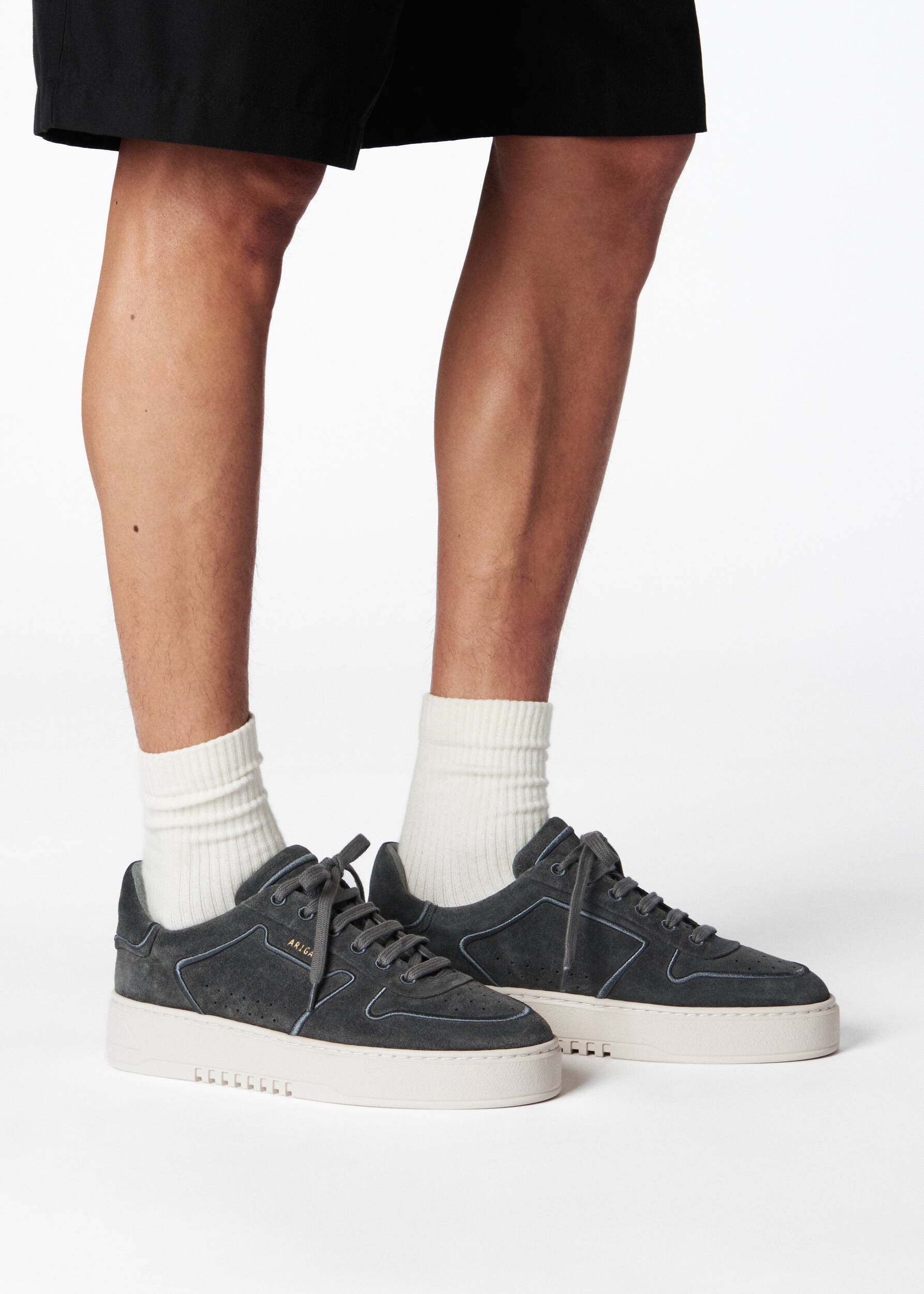 Orbit Embroidery Sneaker - Dark Grey/Off White