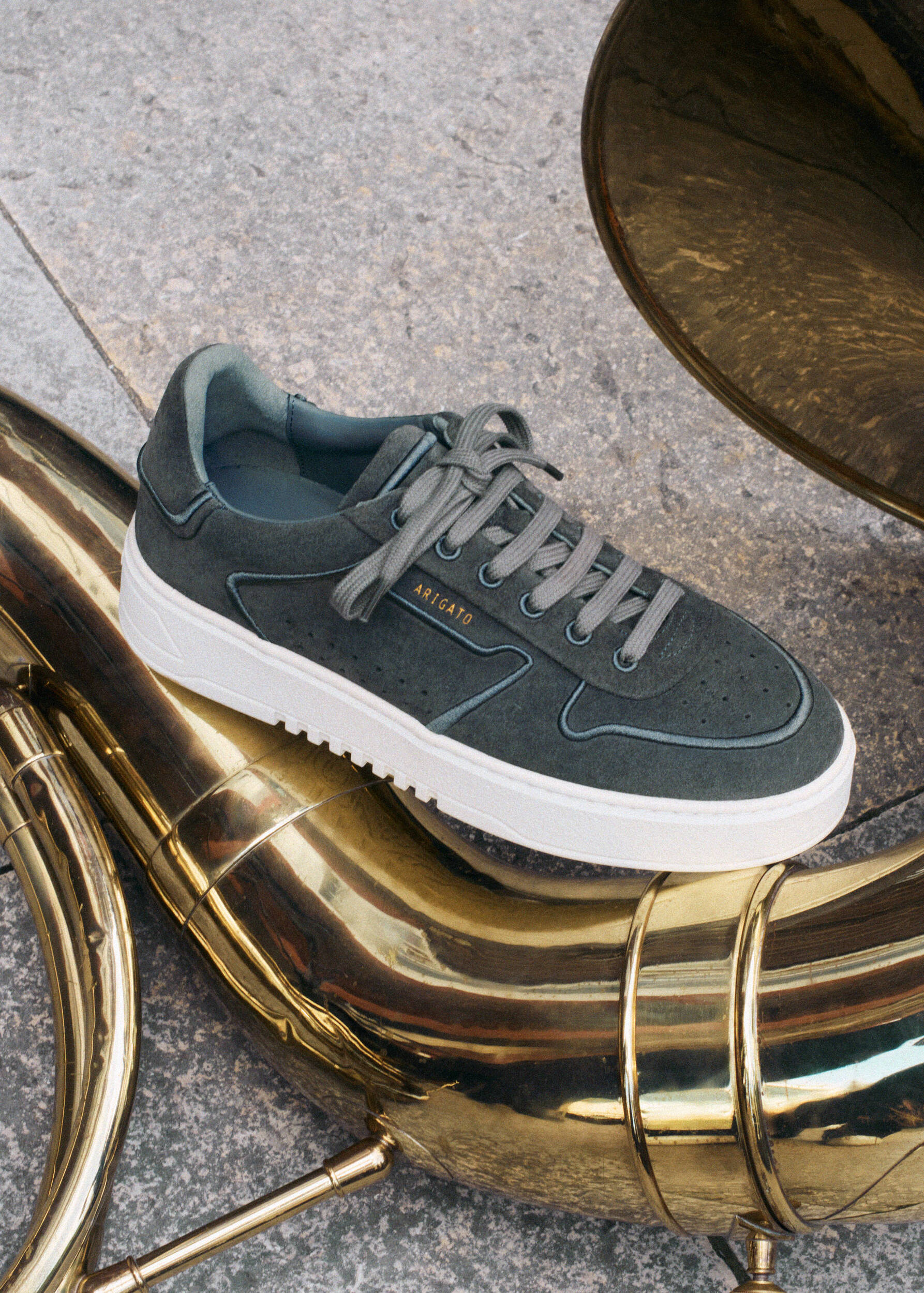 Orbit Embroidery Sneaker - Dark Grey/Off White