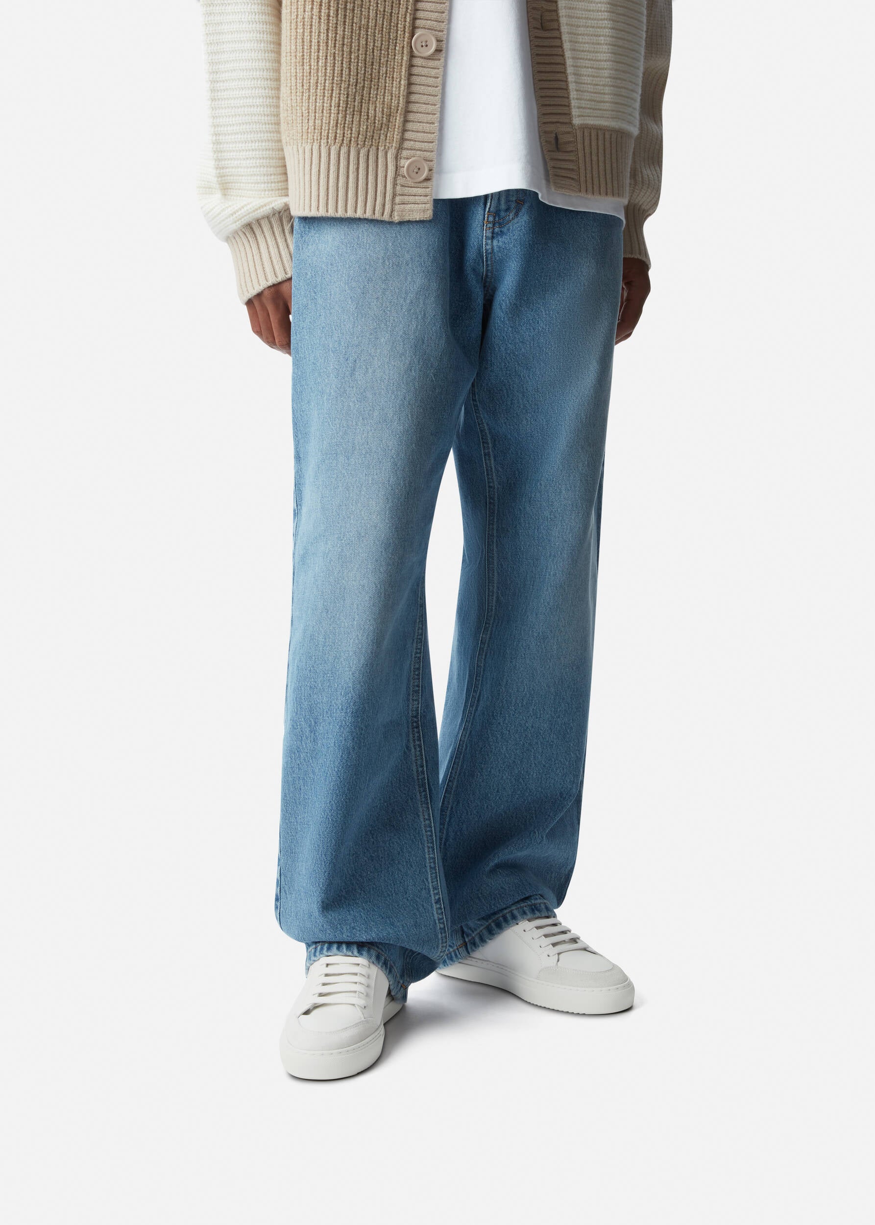 Clean 90 Triple Sneaker - Off White/Dark Blue