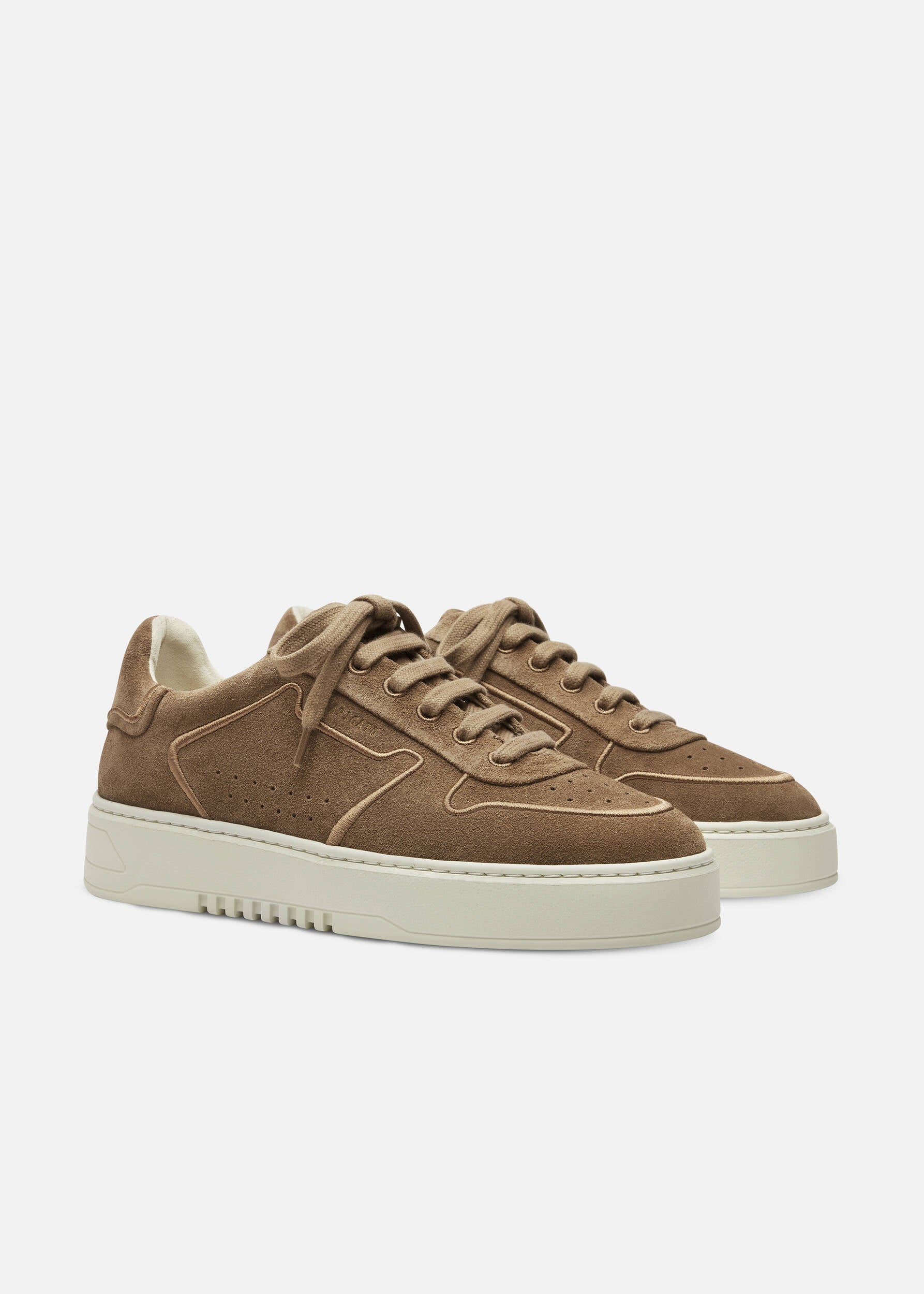 Orbit Embroidery Sneaker - Brown/Off White