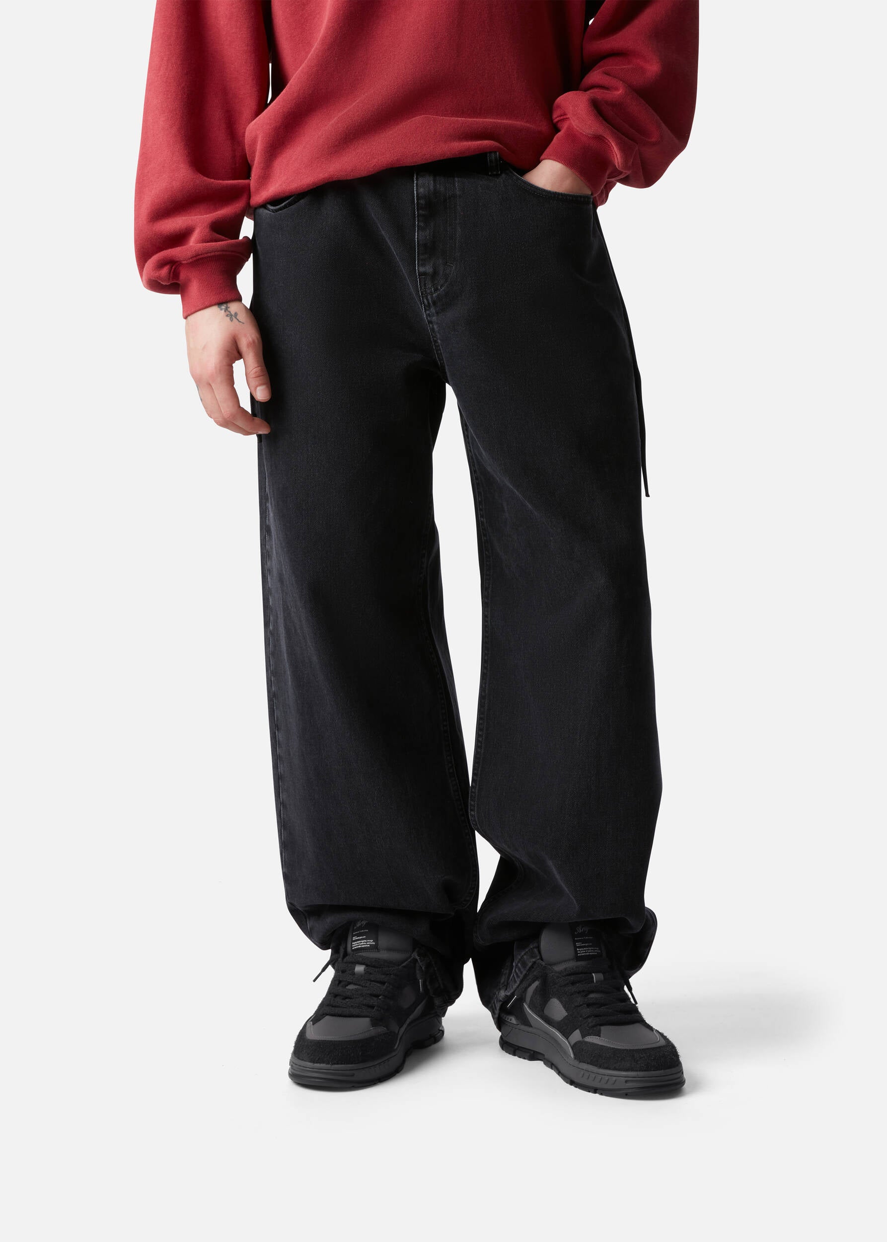 Area Lo Fluffy Sneaker - Black/Off Black