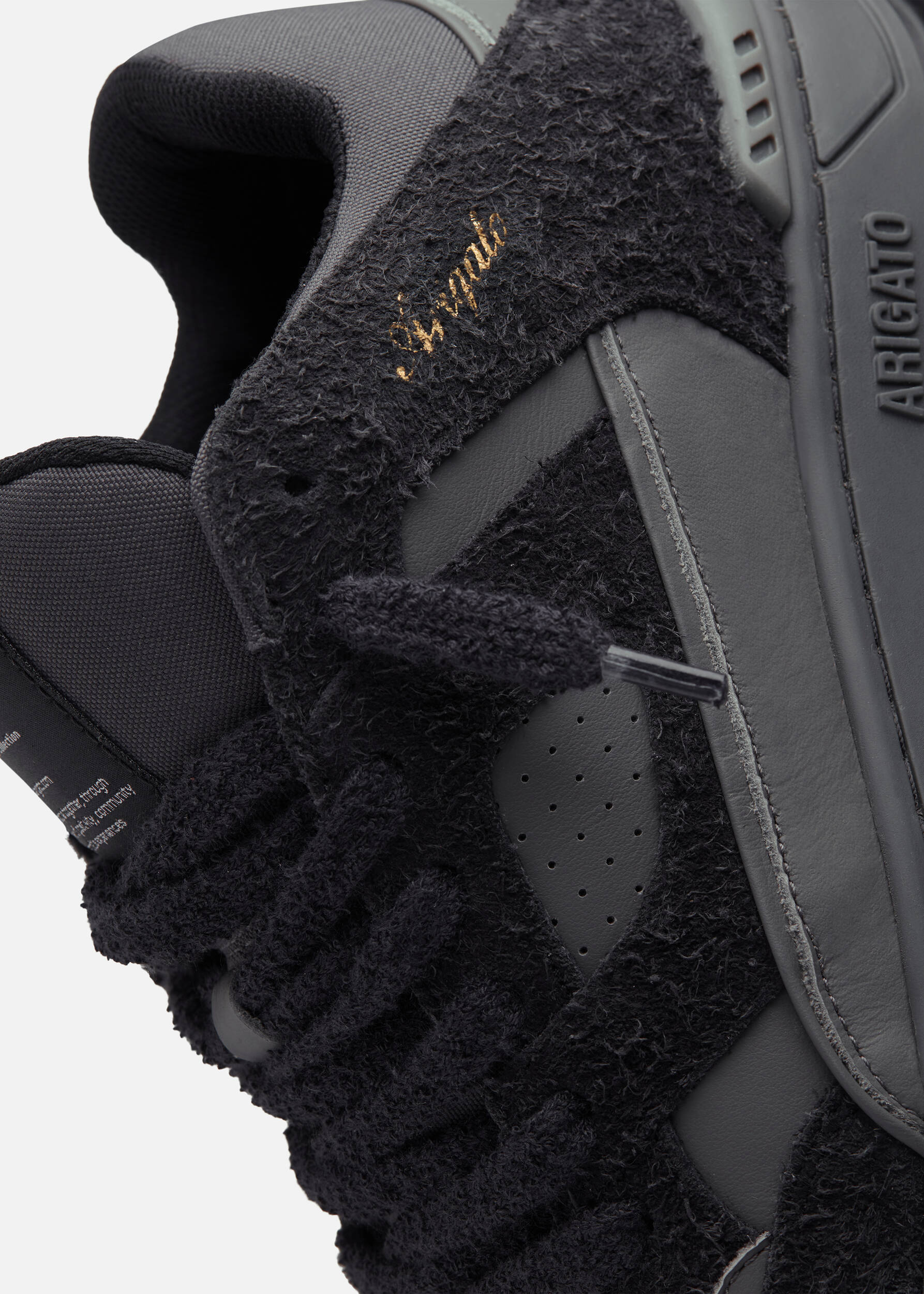 Area Lo Fluffy Sneaker - Black/Off Black