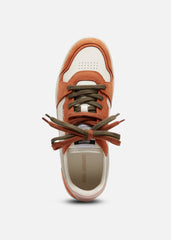 Dice Lo Sneaker - Off White/Dark Orange