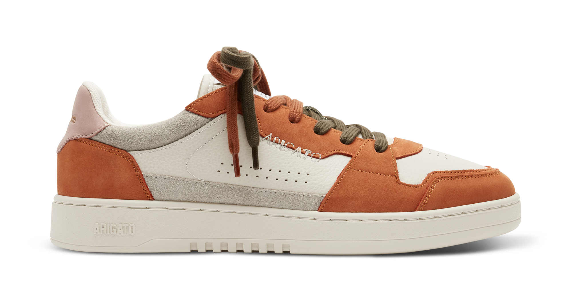 Dice Lo Sneaker - Off White/Dark Orange