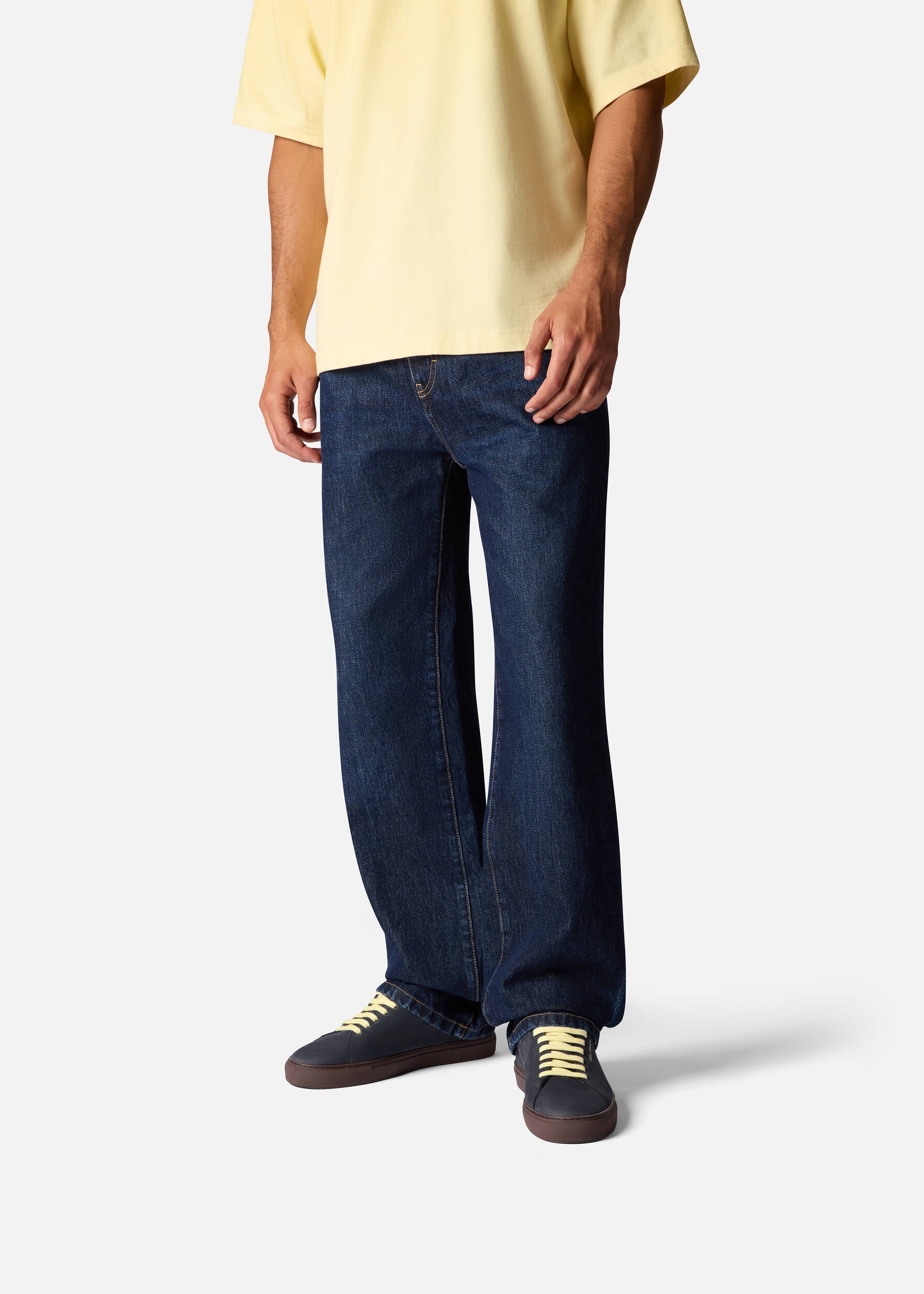 Clean 90 Sneaker - Dark Blue/Light Yellow