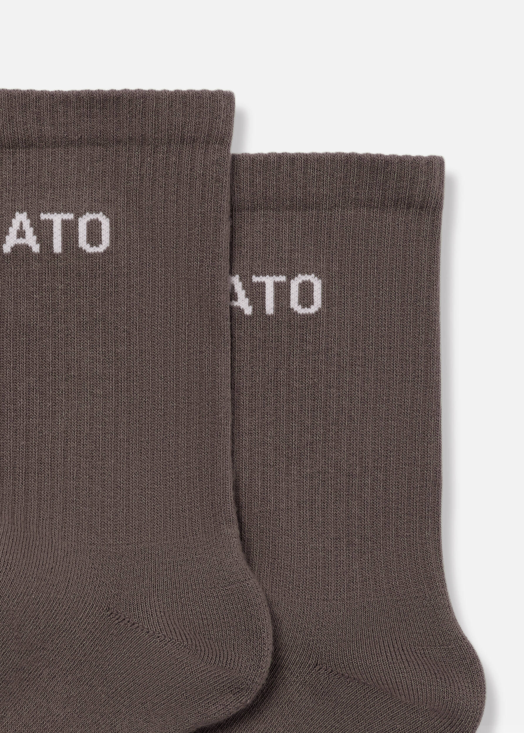 Arigato Logo Tube Socks - Coffee Brown