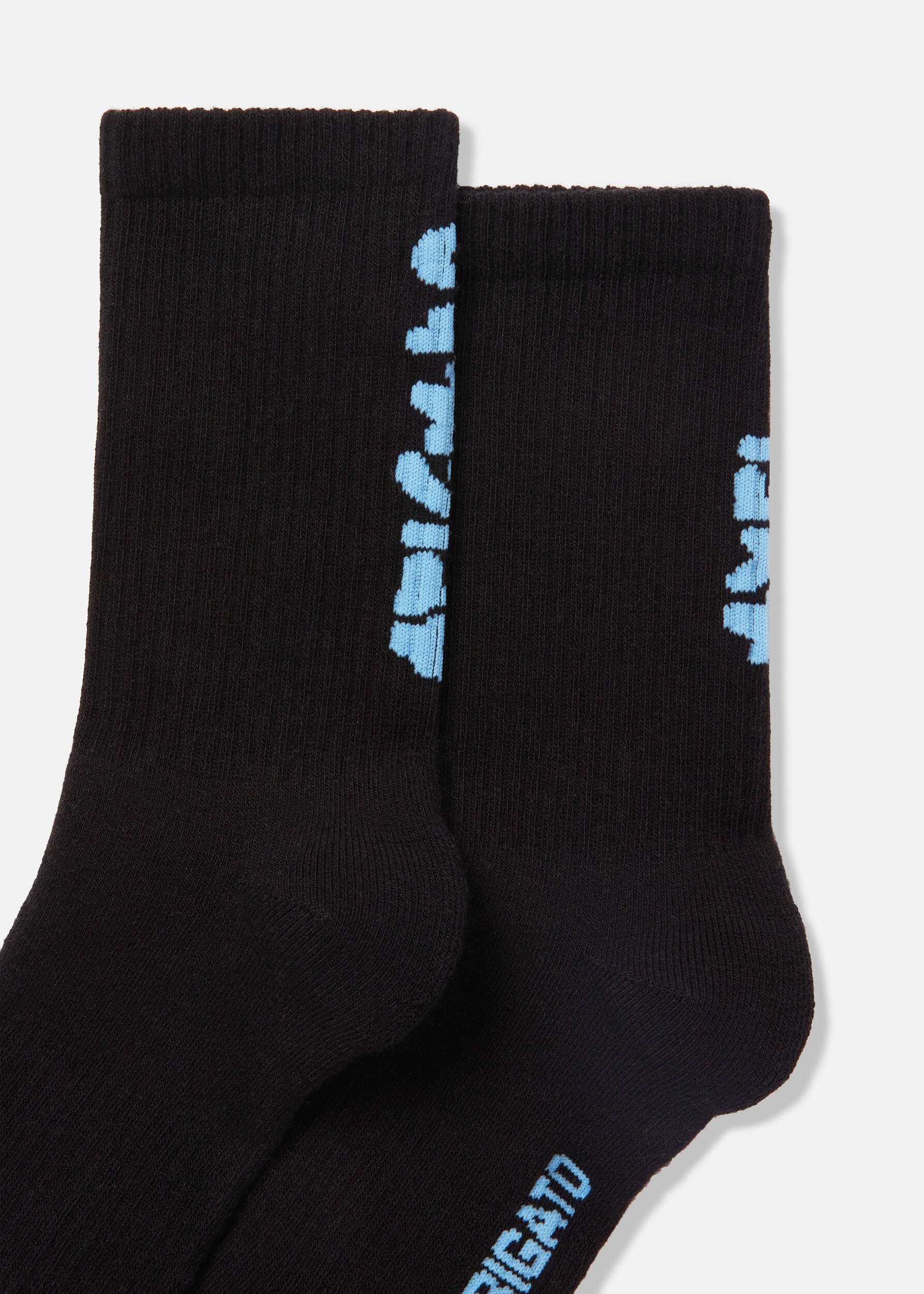 Floral Jacquard Socks - Black